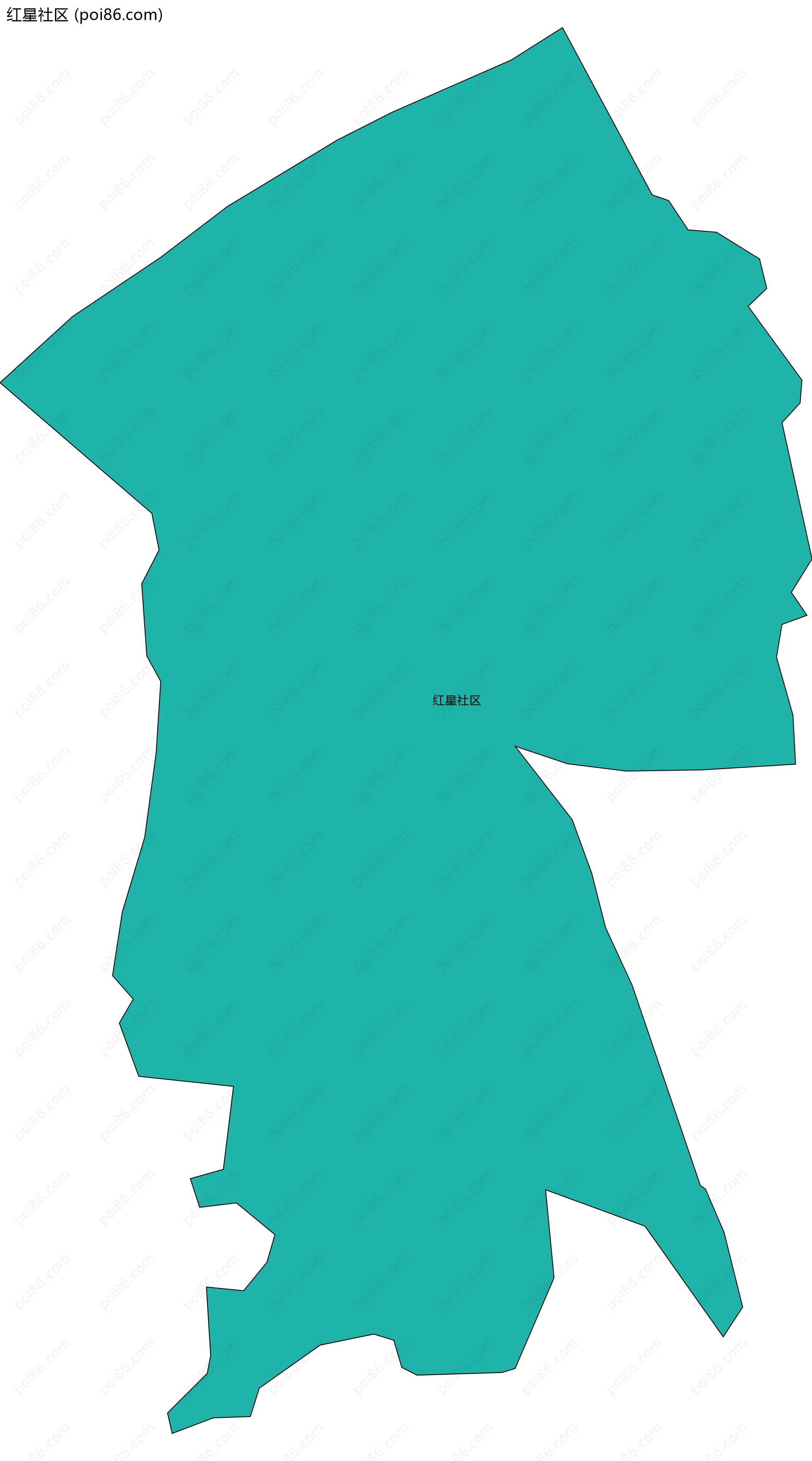 红星社区边界地图