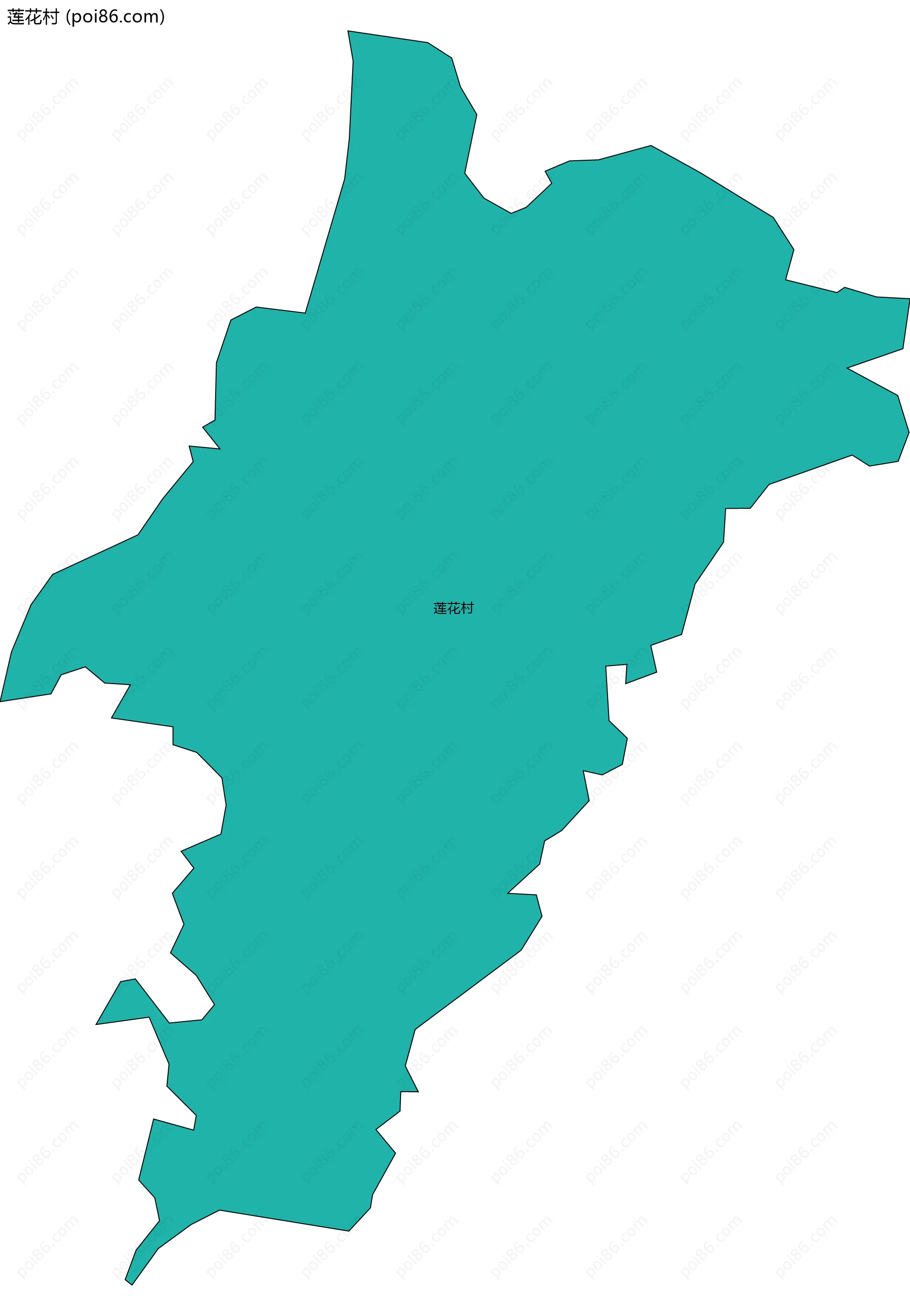 莲花村边界地图