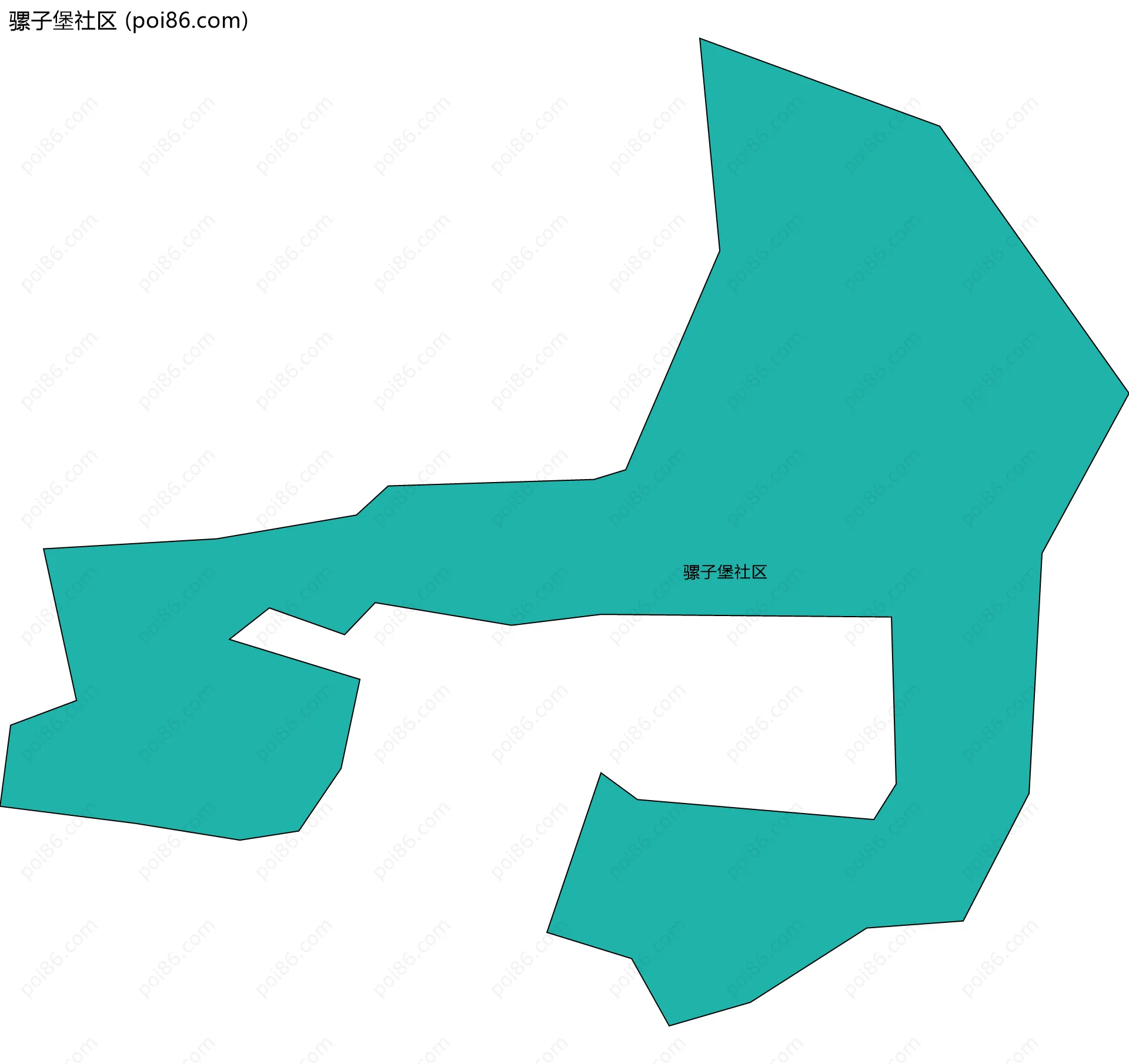 骡子堡社区边界地图