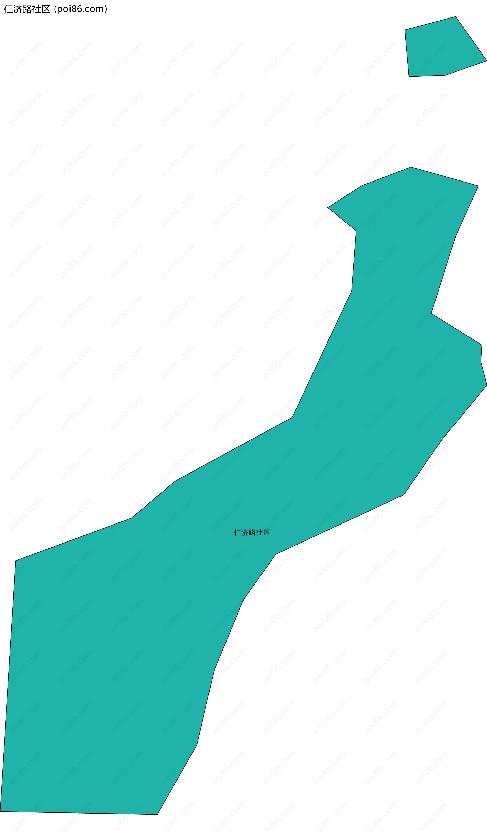 仁济路社区边界地图