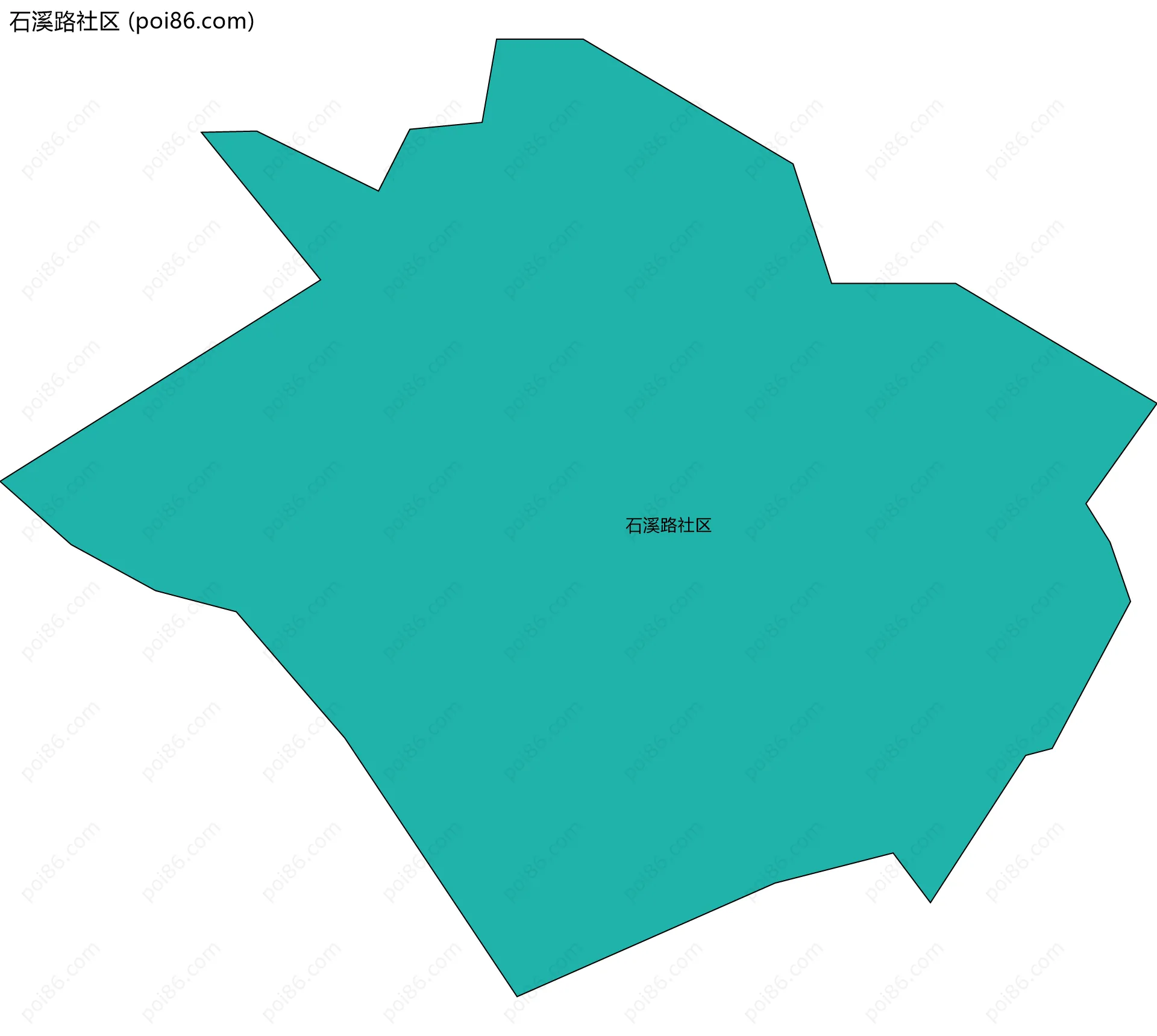 石溪路社区边界地图