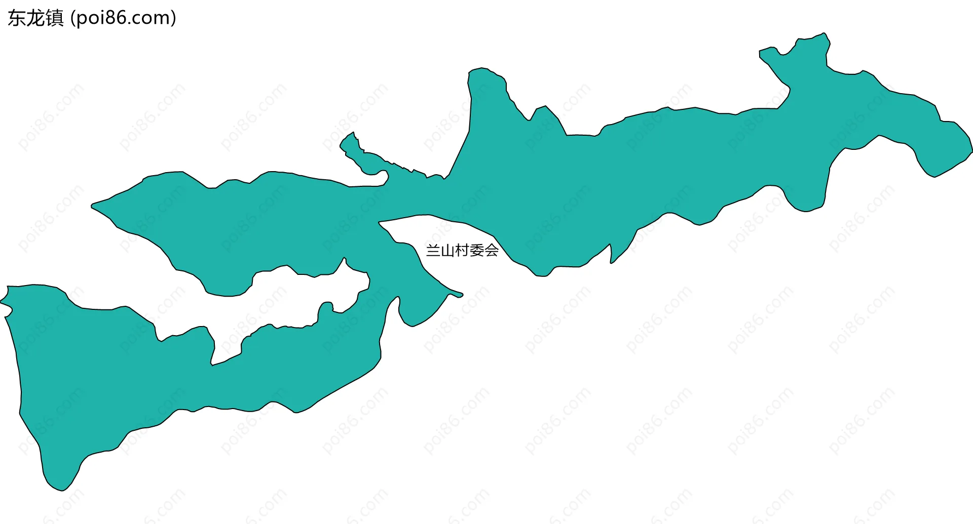 东龙镇边界地图(五级行政区划)