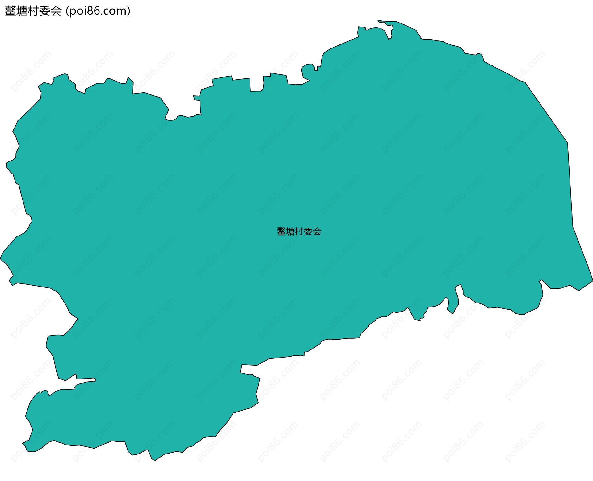 鳌塘村委会边界地图
