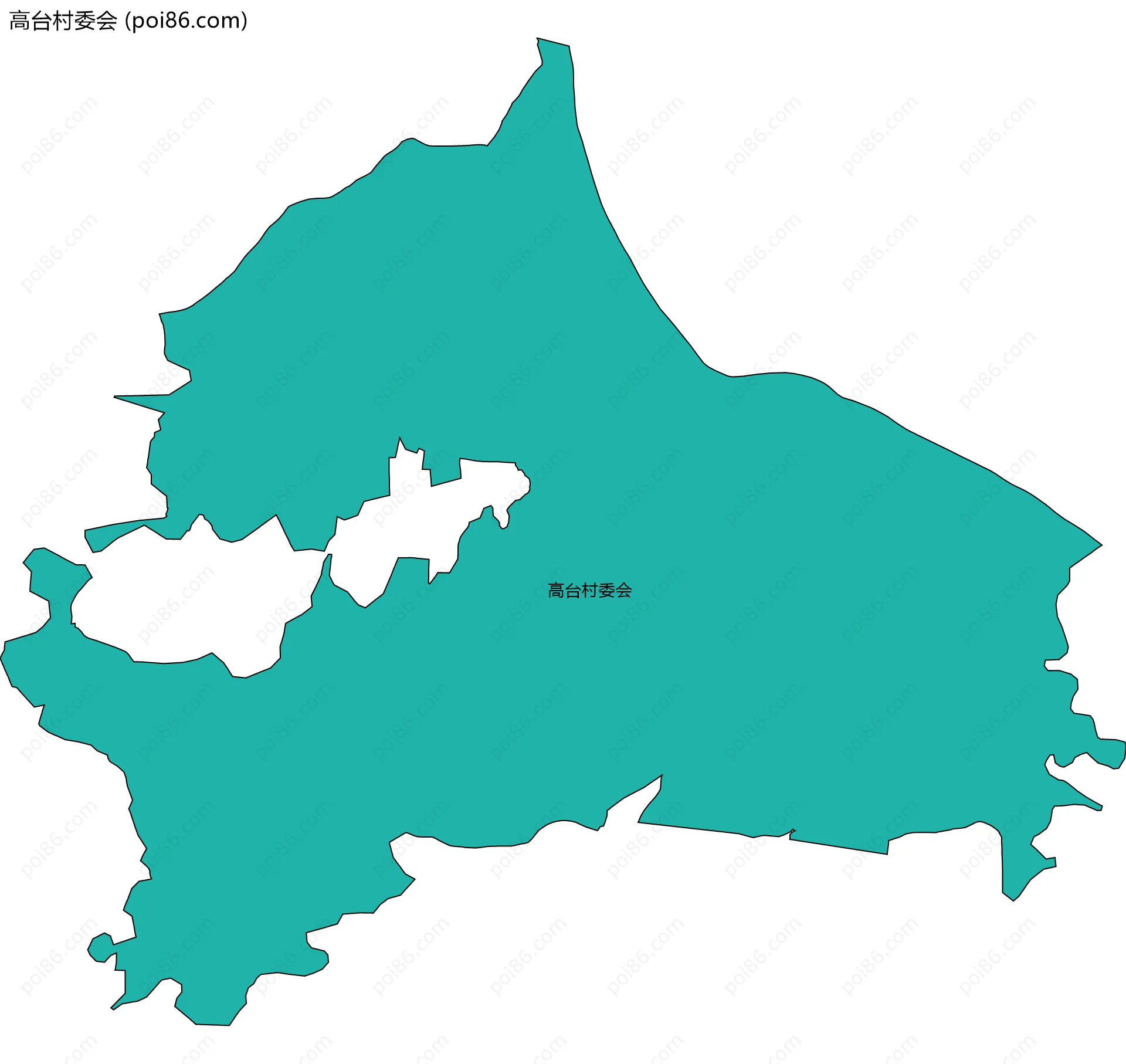 高台村委会边界地图