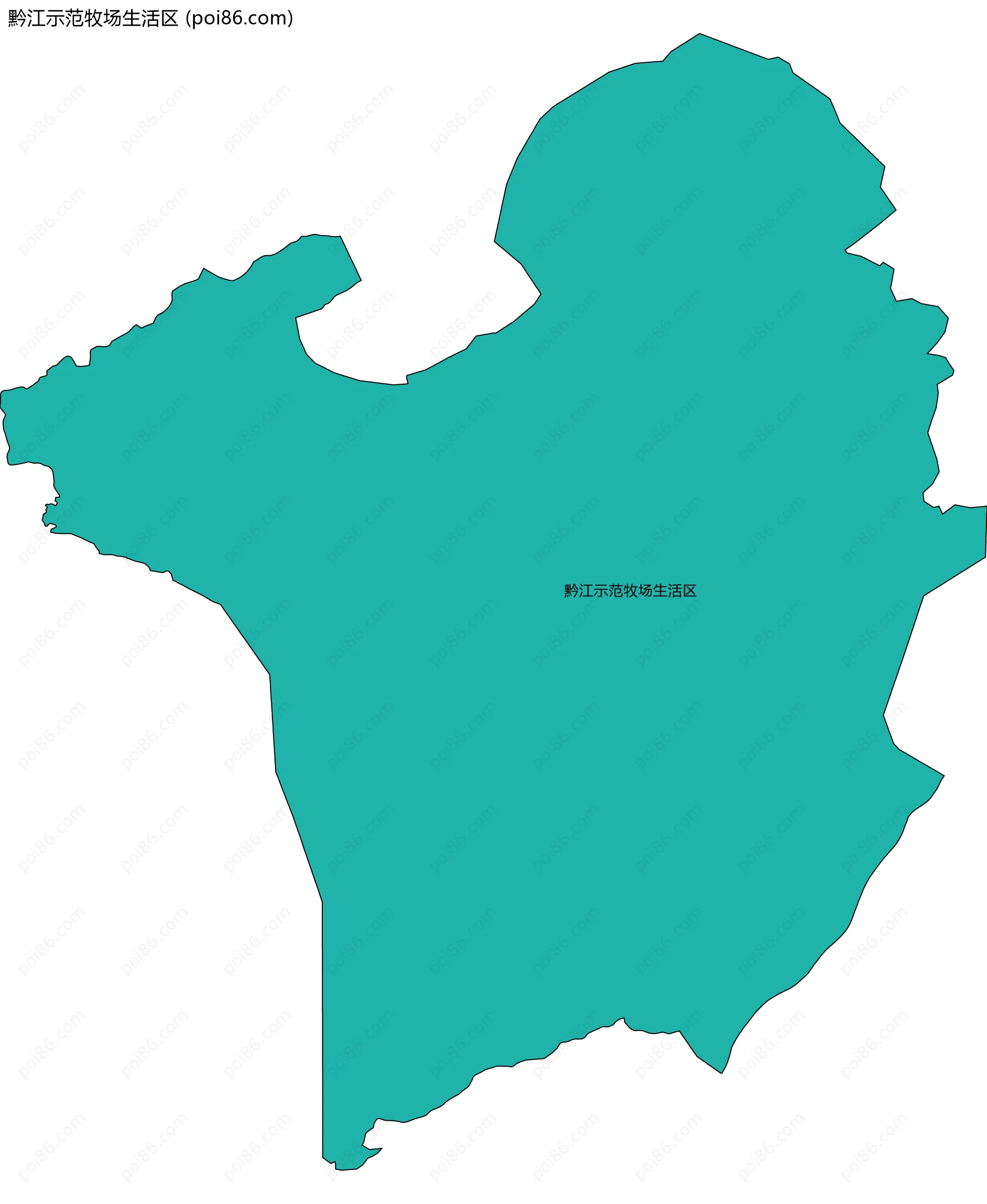 黔江示范牧场生活区边界地图
