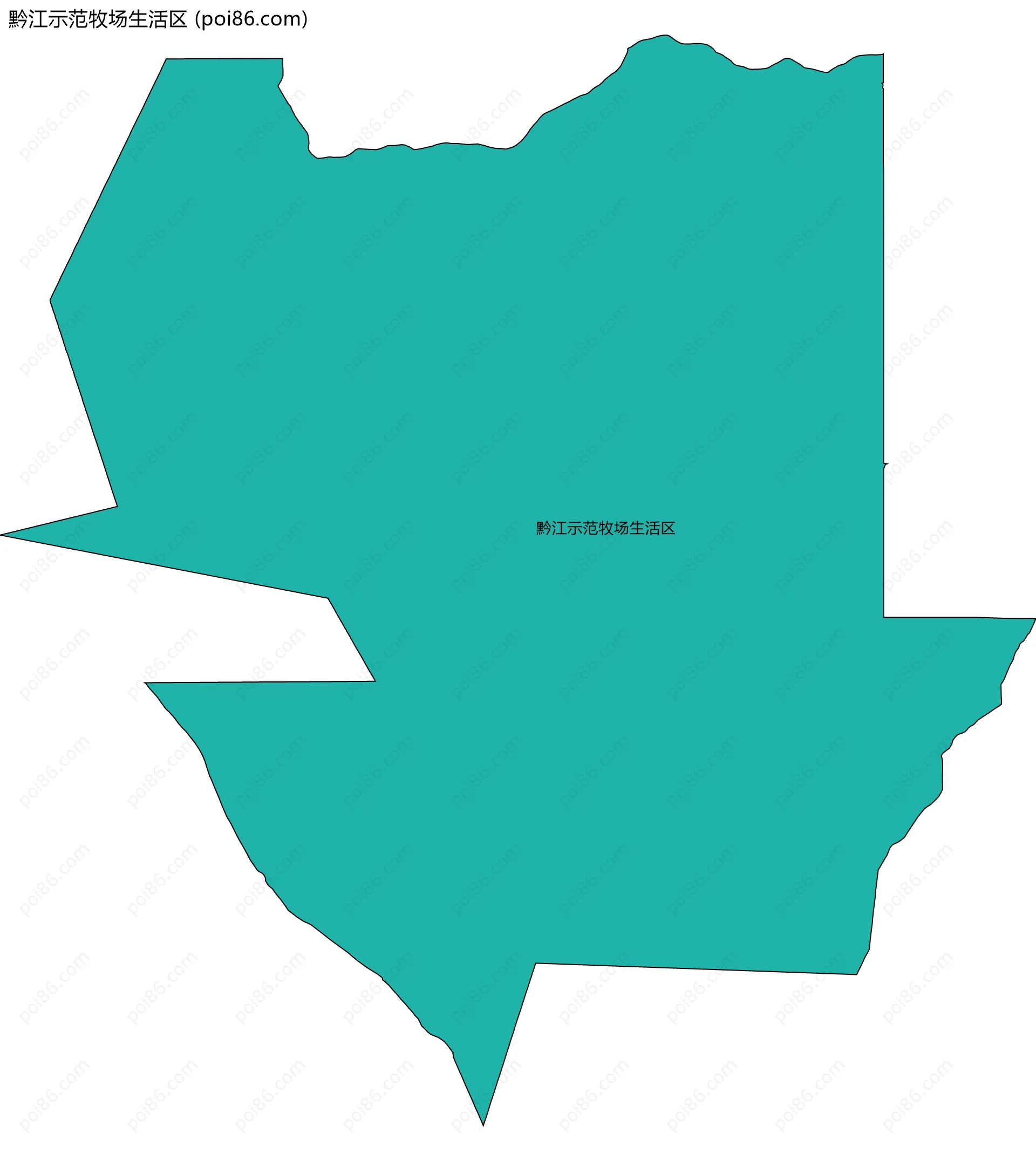 黔江示范牧场生活区边界地图