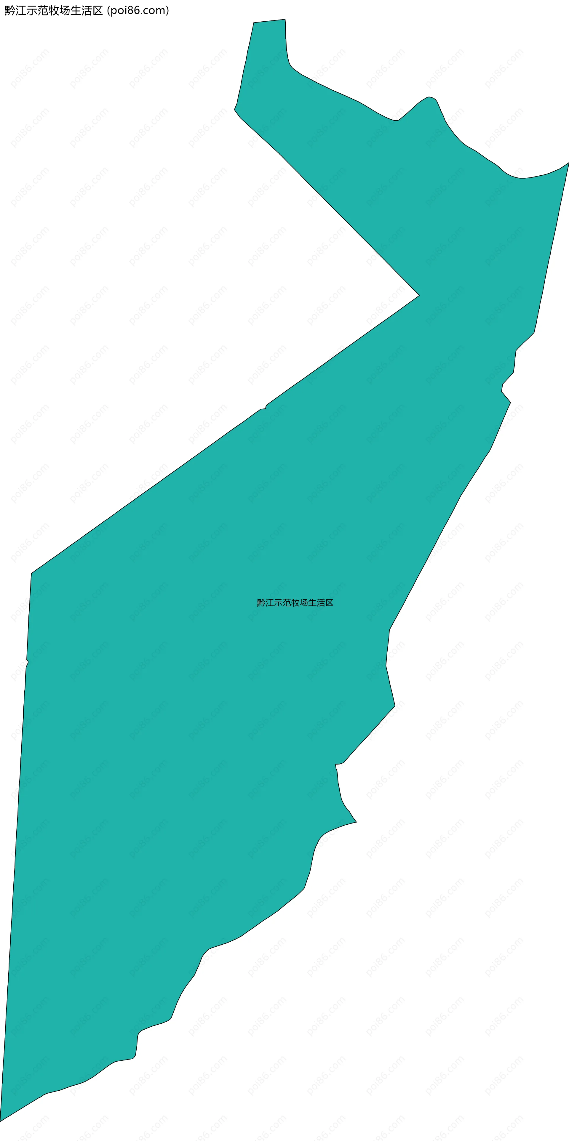 黔江示范牧场生活区边界地图