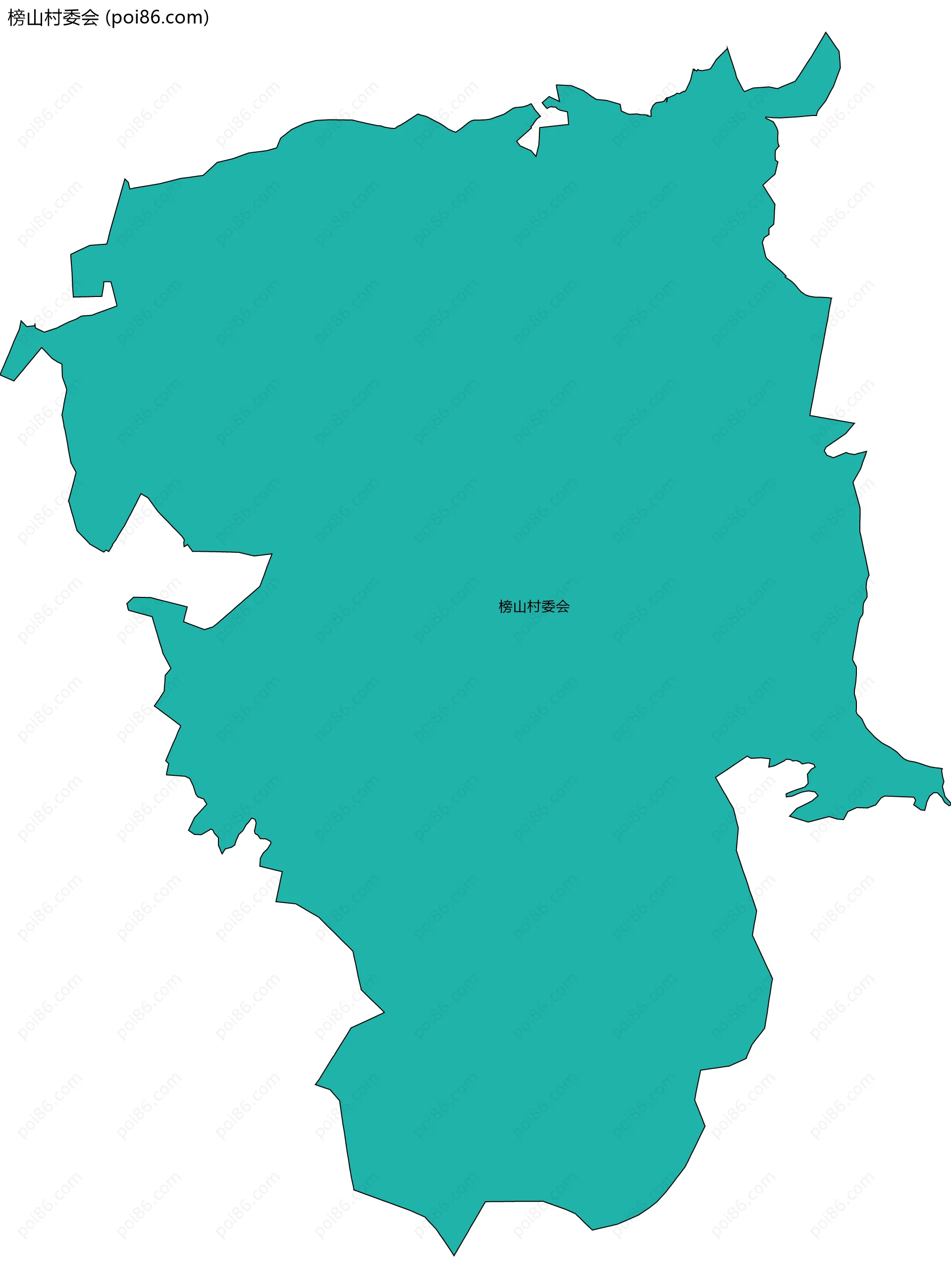 榜山村委会边界地图