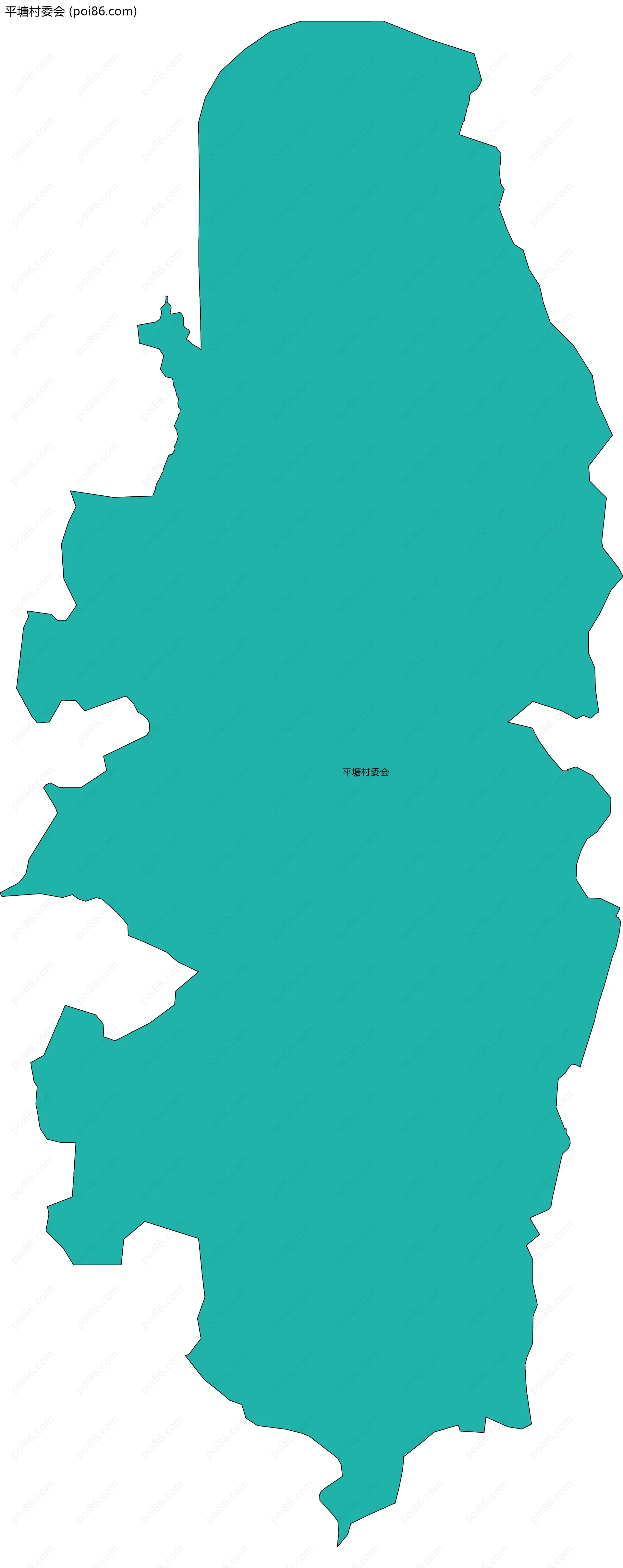 平塘村委会边界地图