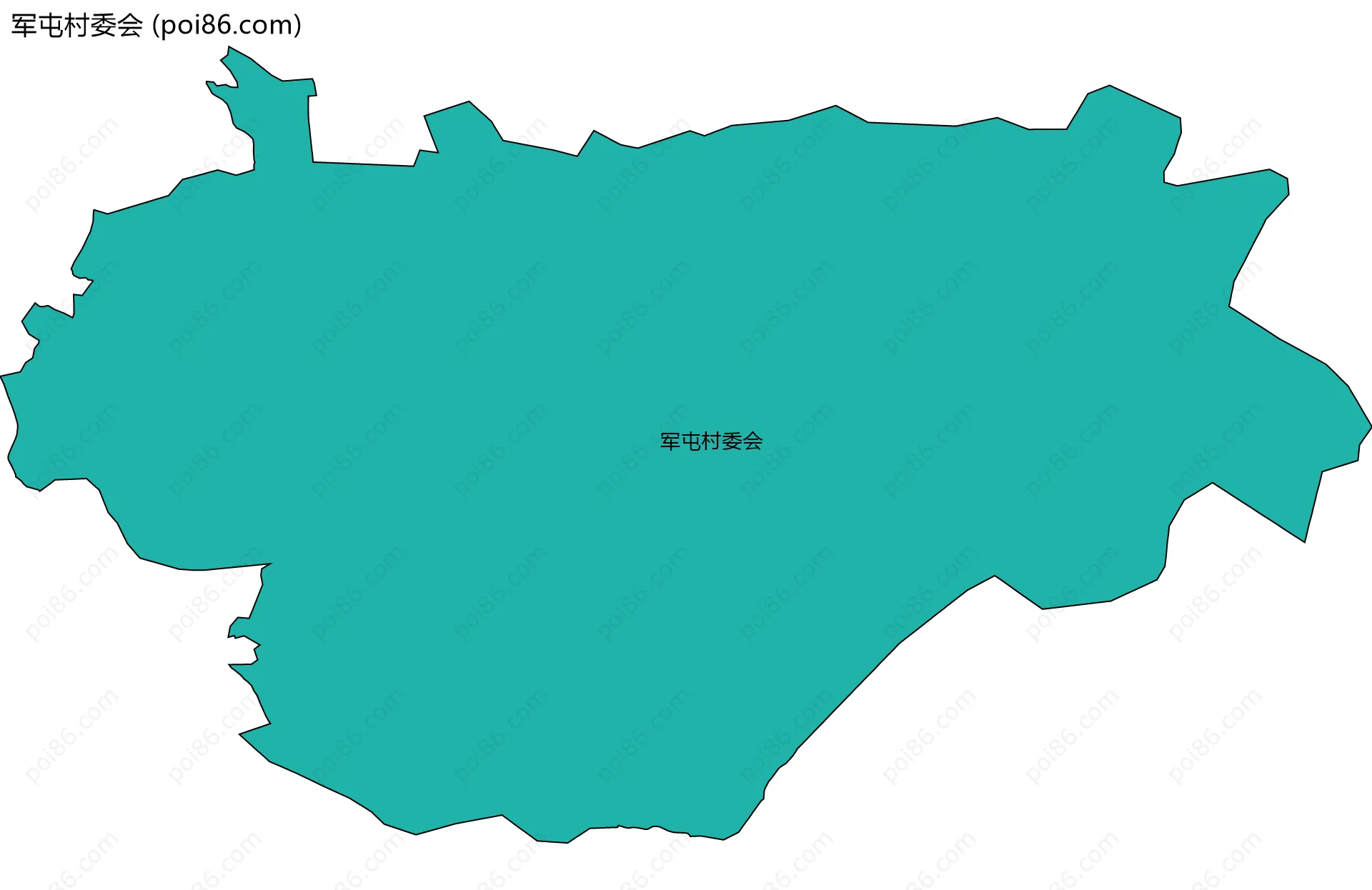 军屯村委会边界地图