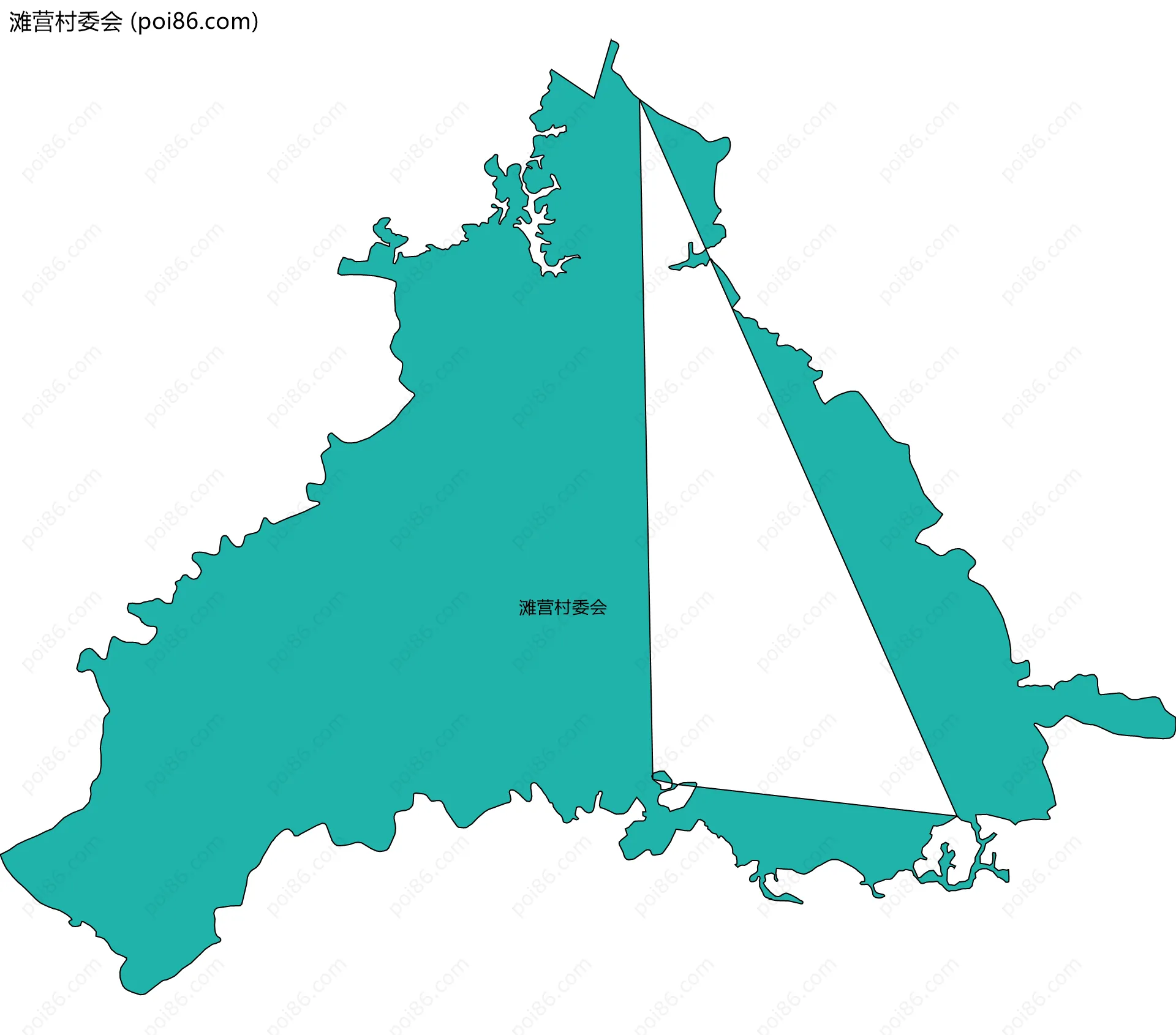 滩营村委会边界地图
