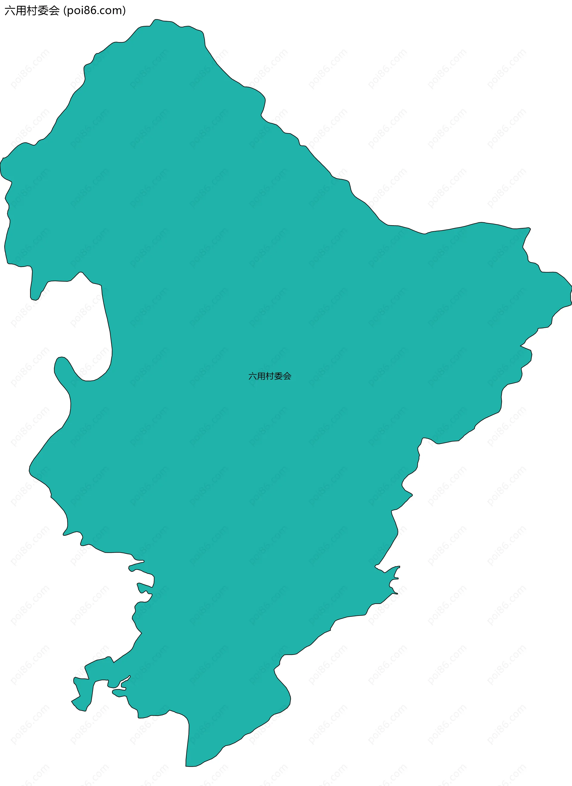 六用村委会边界地图