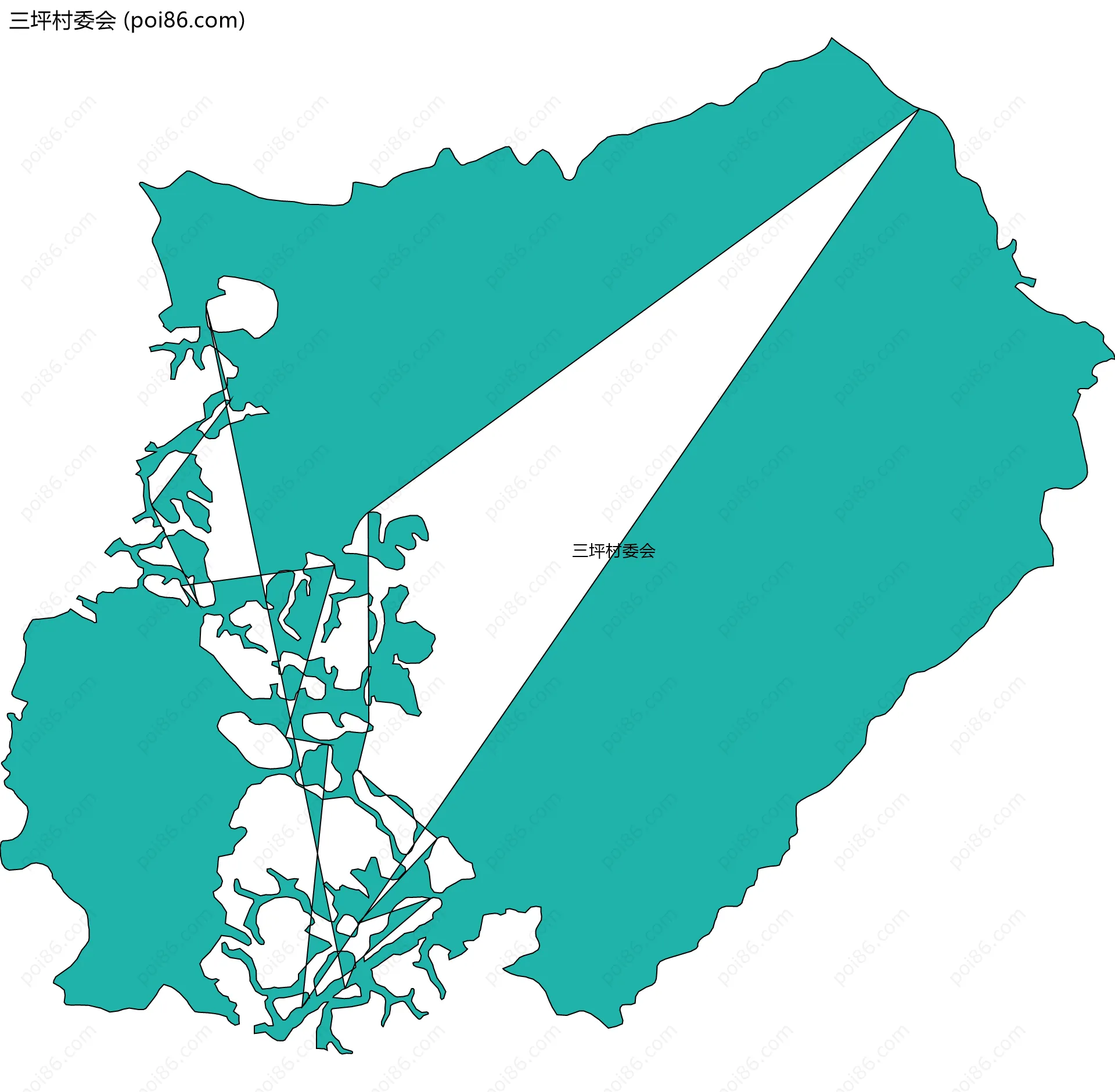 三坪村委会边界地图