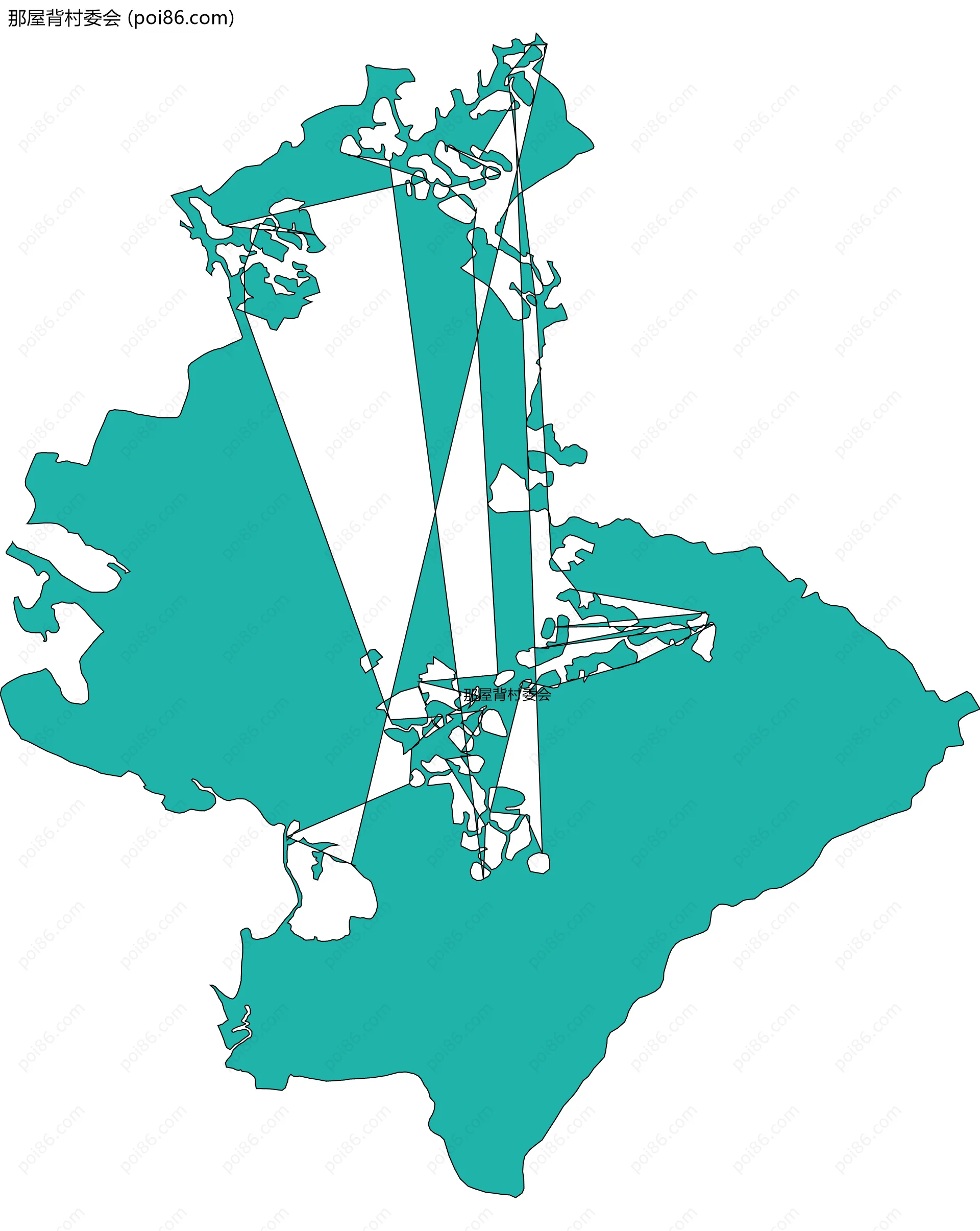 那屋背村委会边界地图