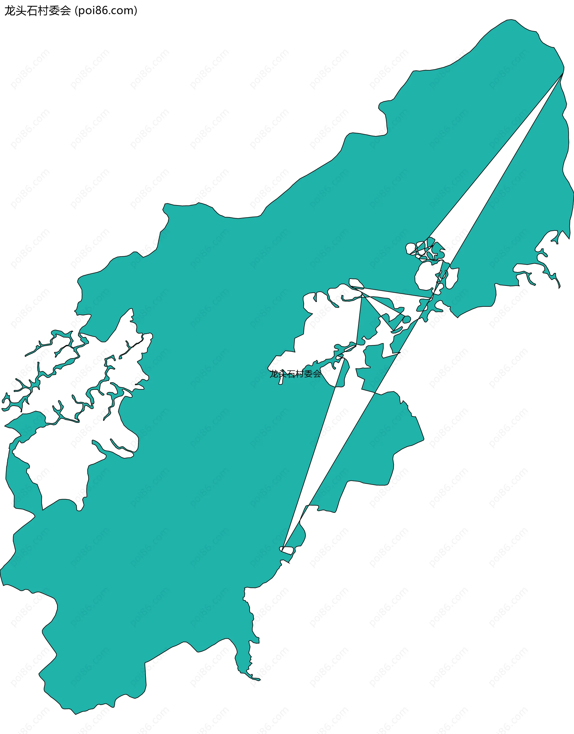 龙头石村委会边界地图