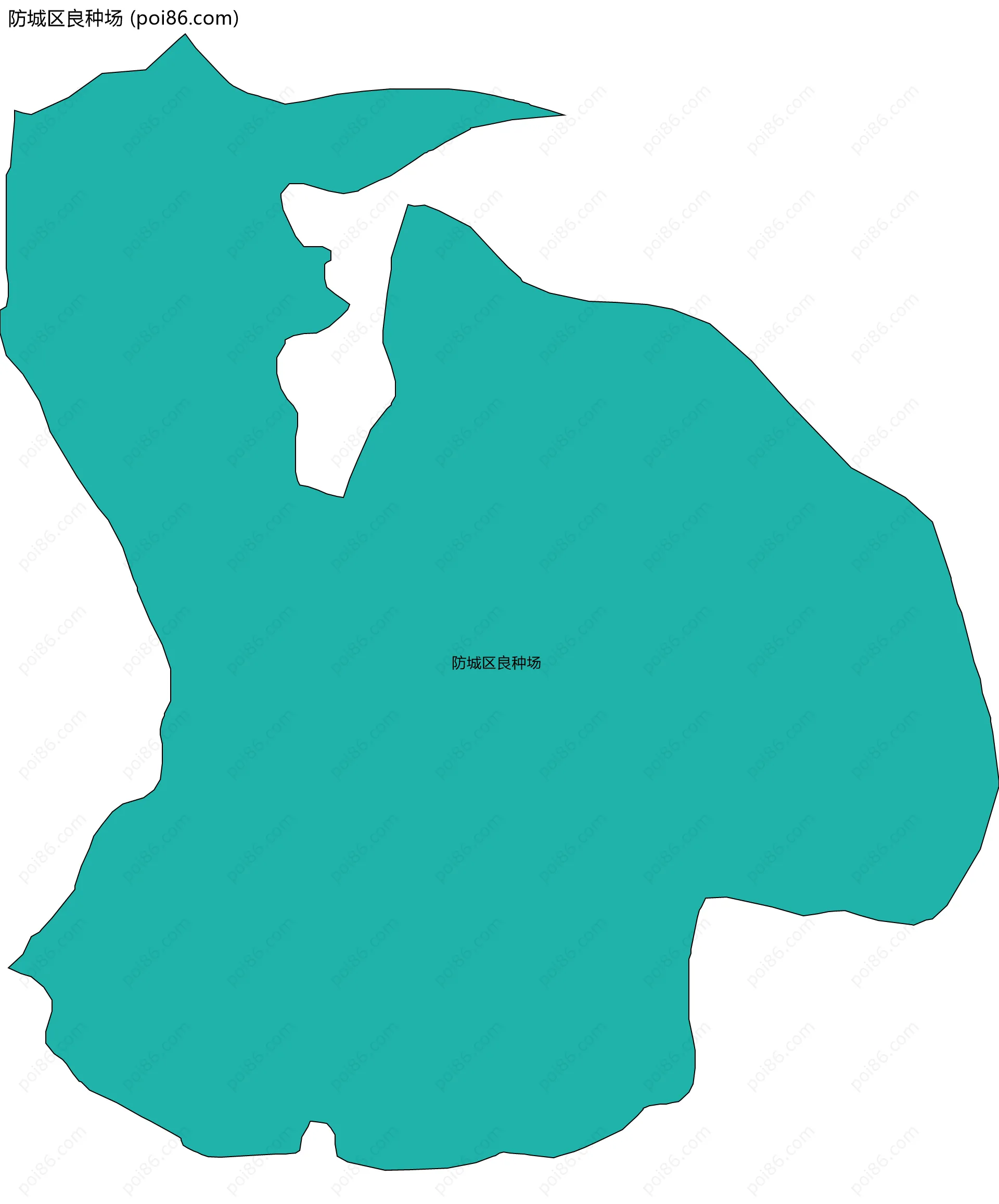防城区良种场边界地图