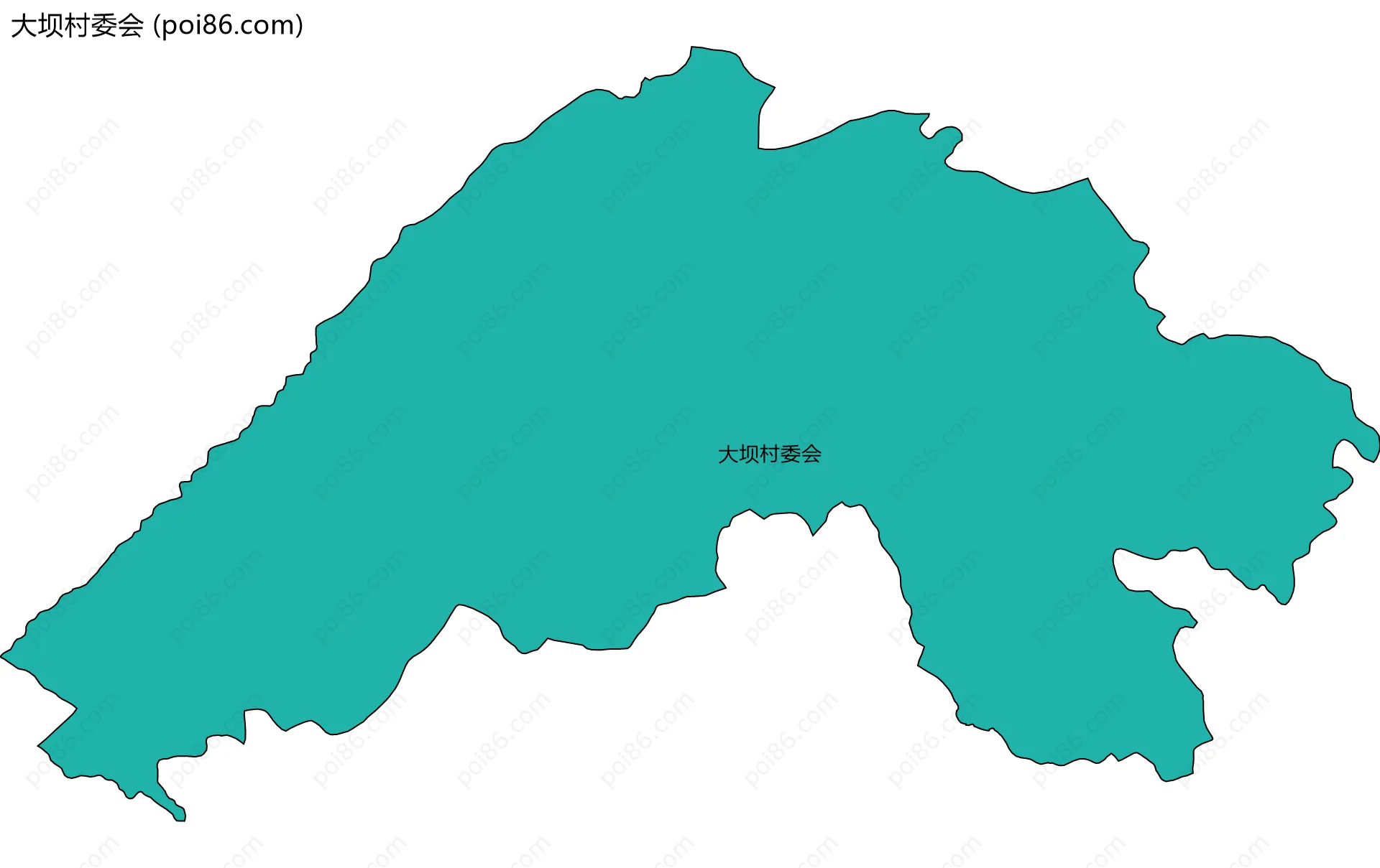 大坝村委会边界地图