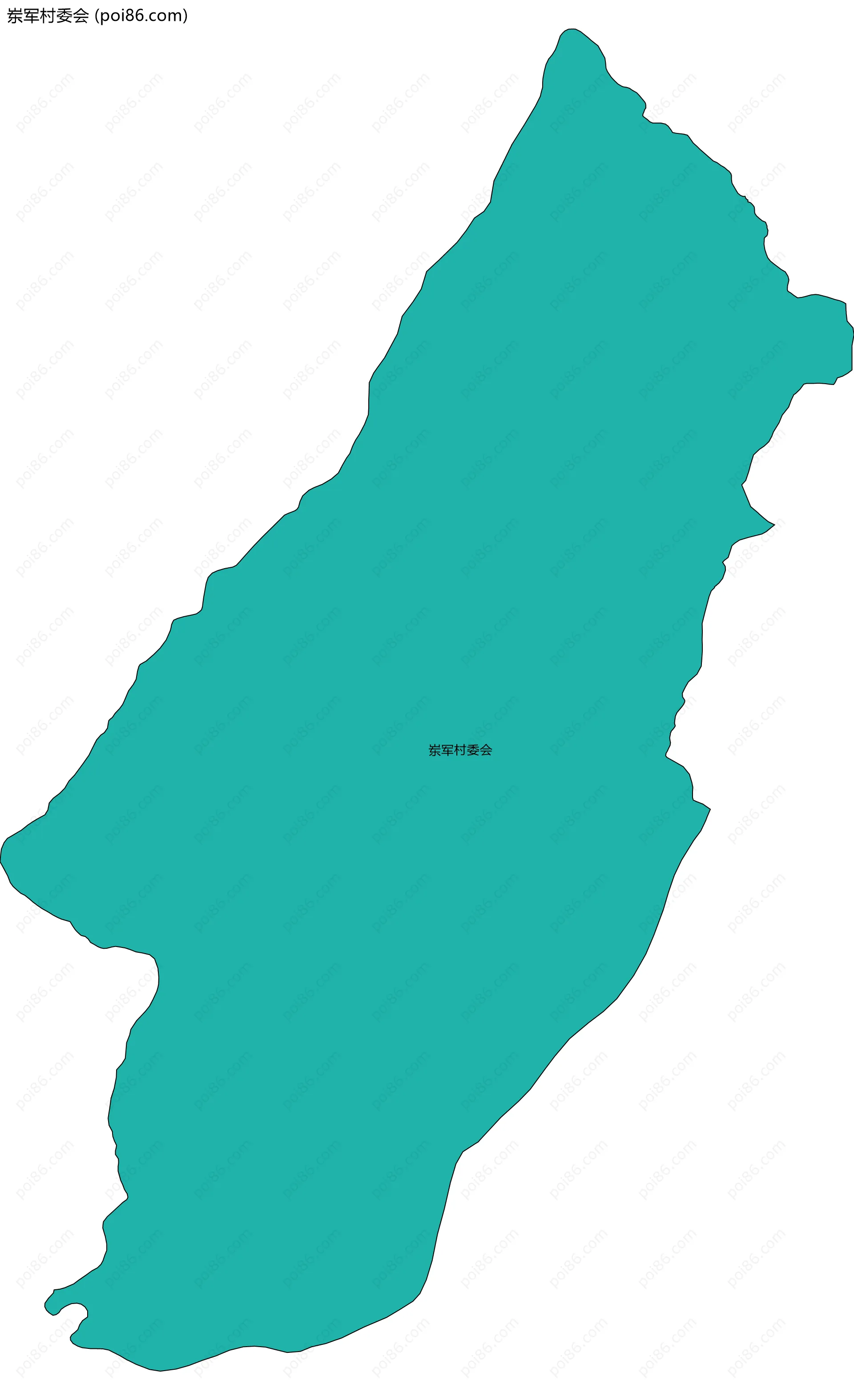 岽军村委会边界地图