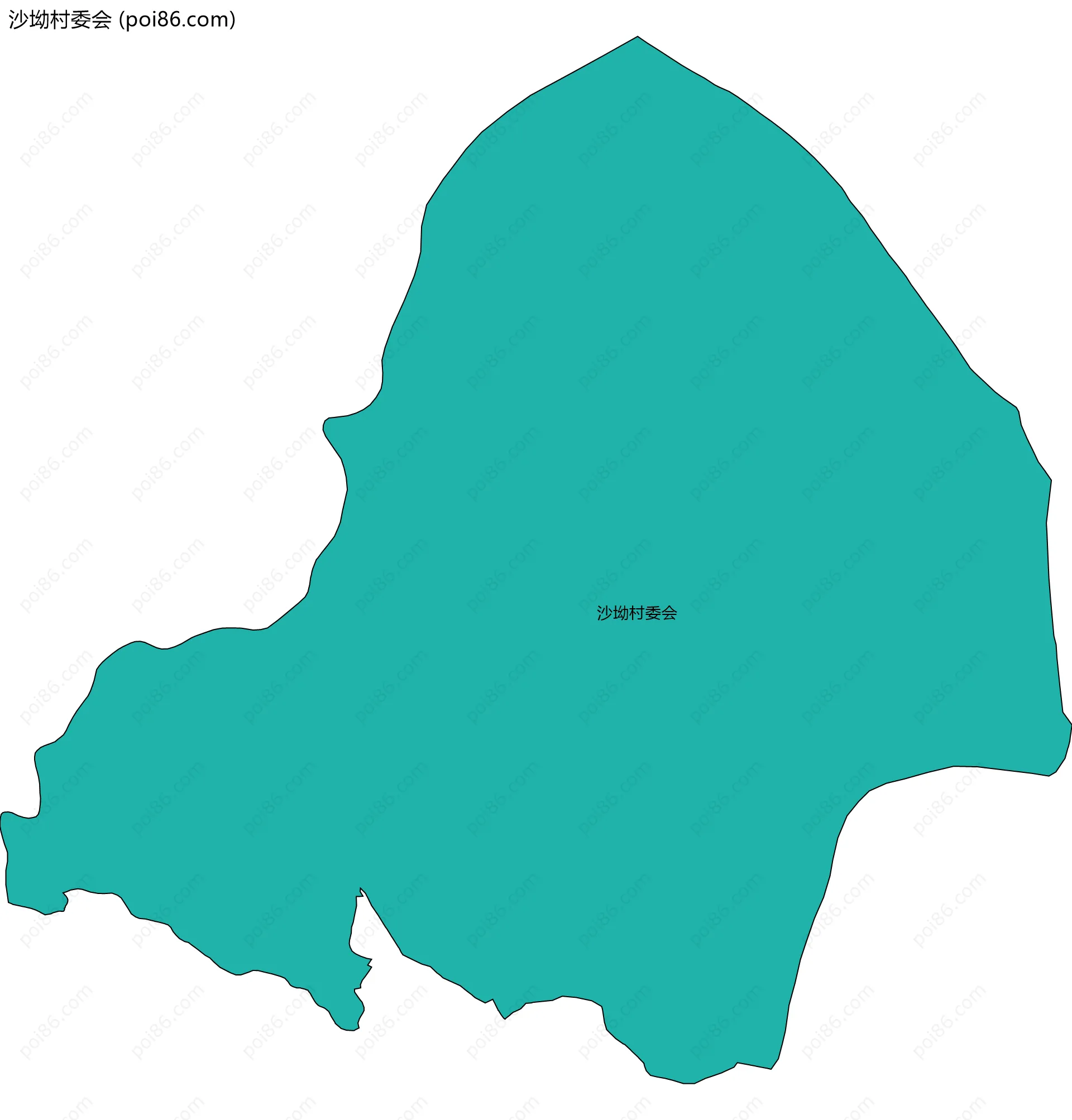 沙坳村委会边界地图