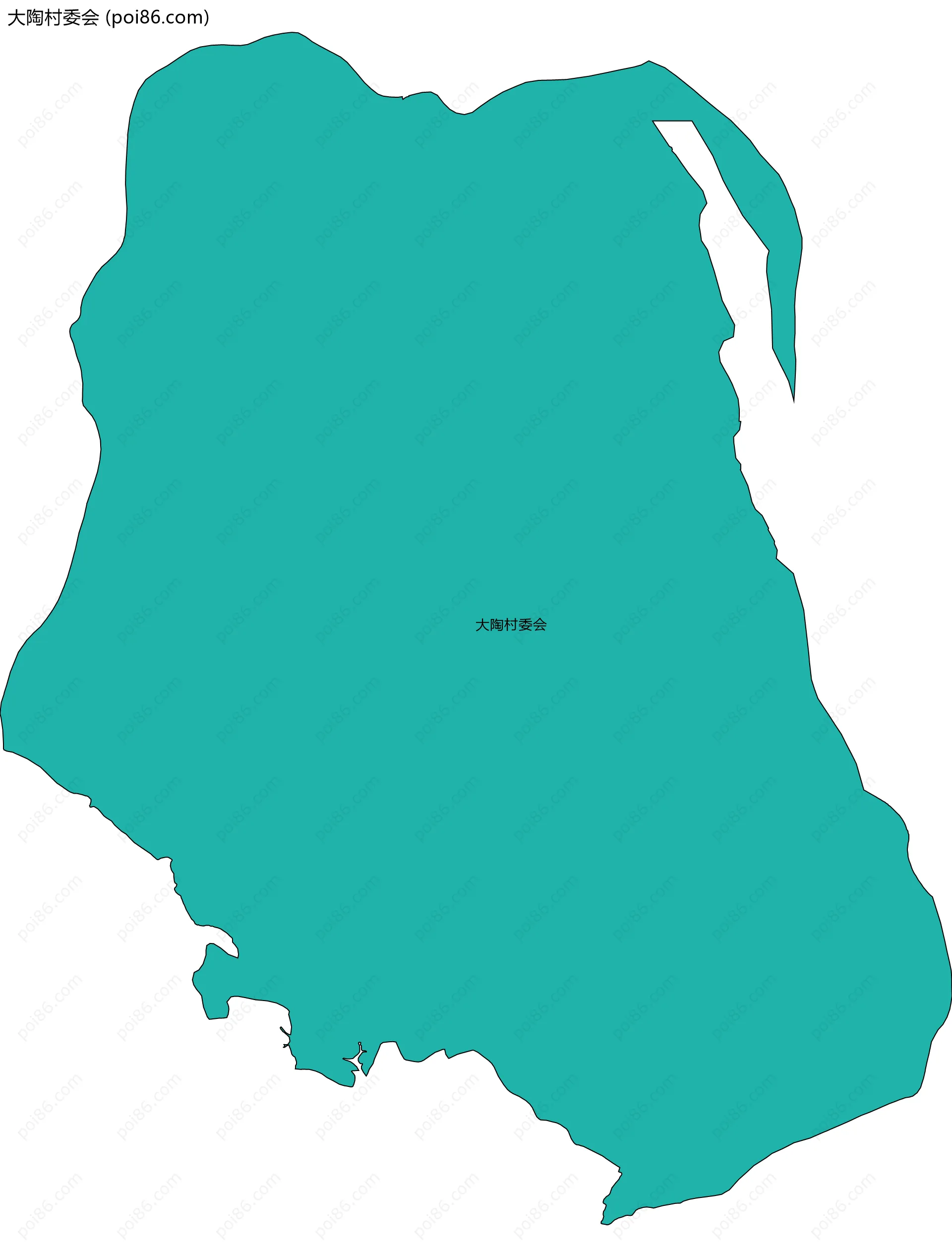 大陶村委会边界地图