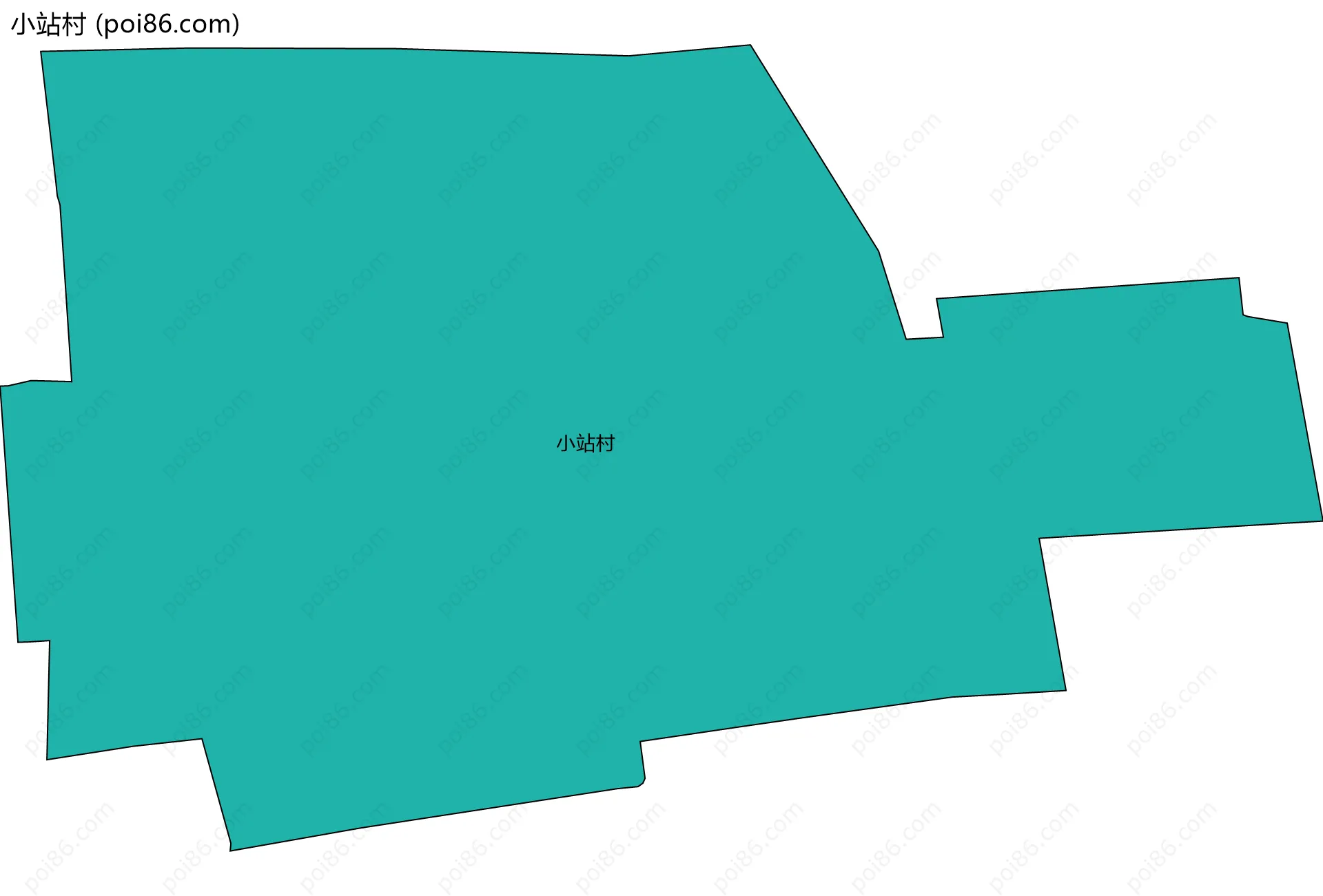 小站村边界地图