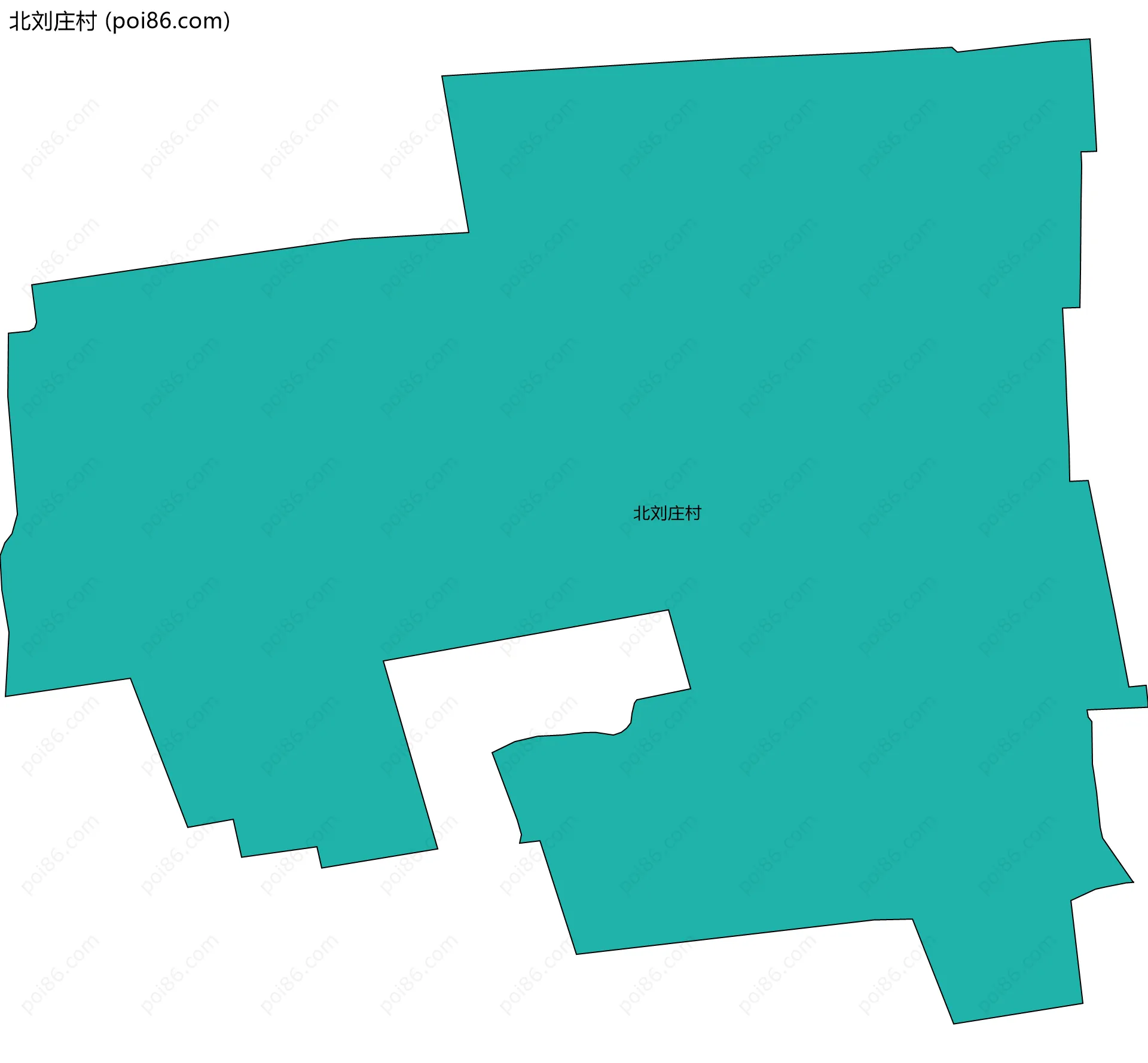 北刘庄村边界地图