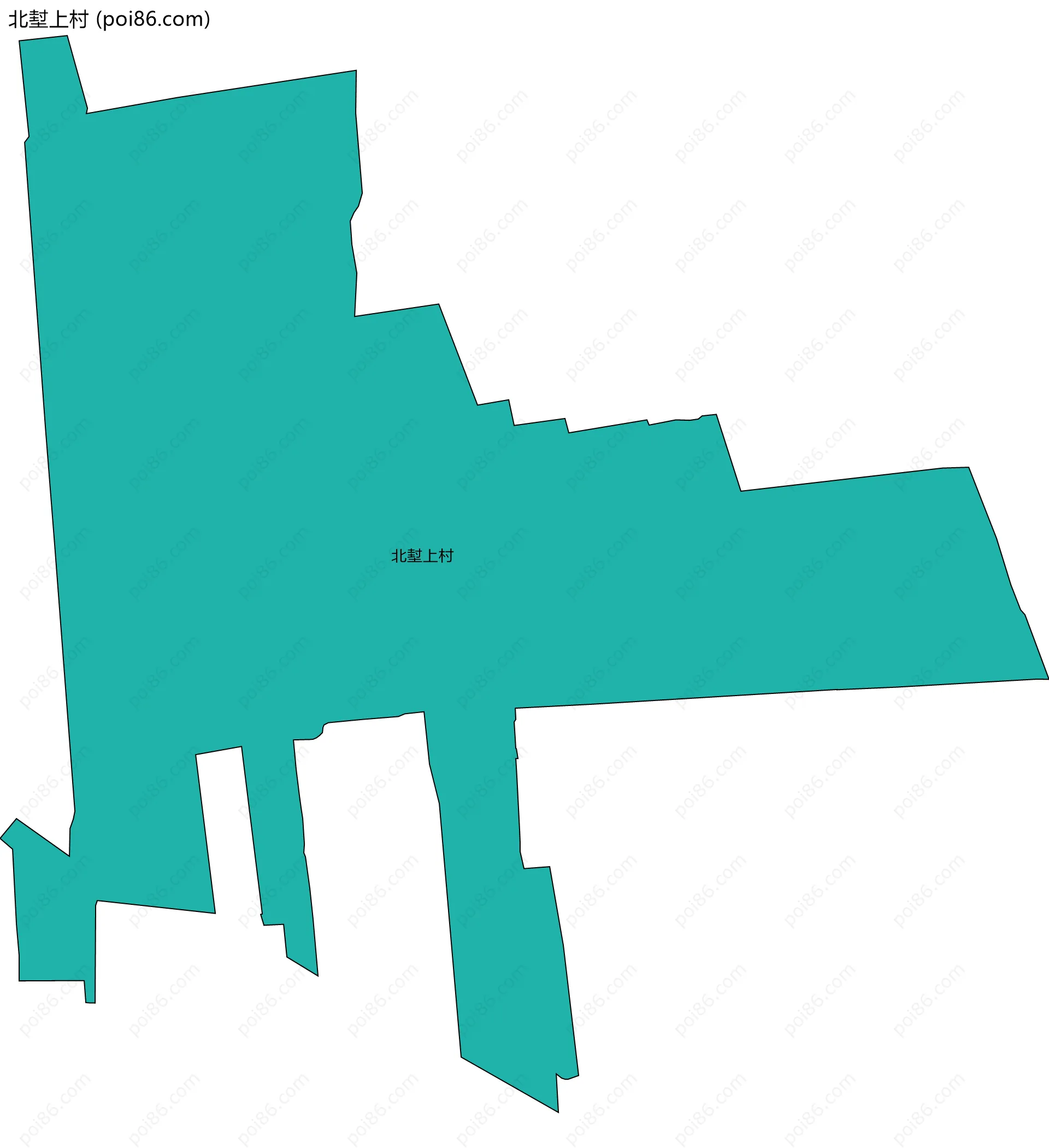 北堼上村边界地图