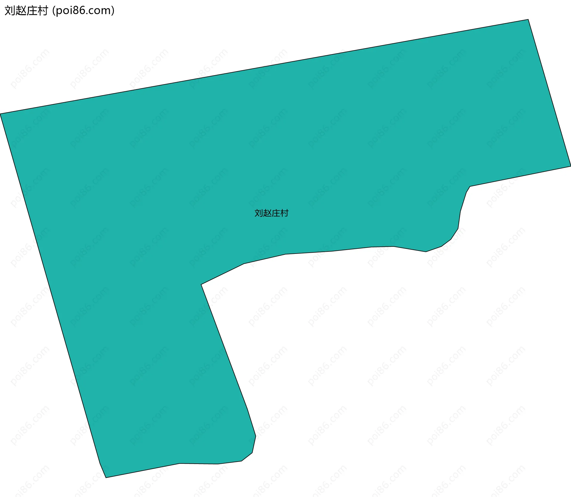 刘赵庄村边界地图