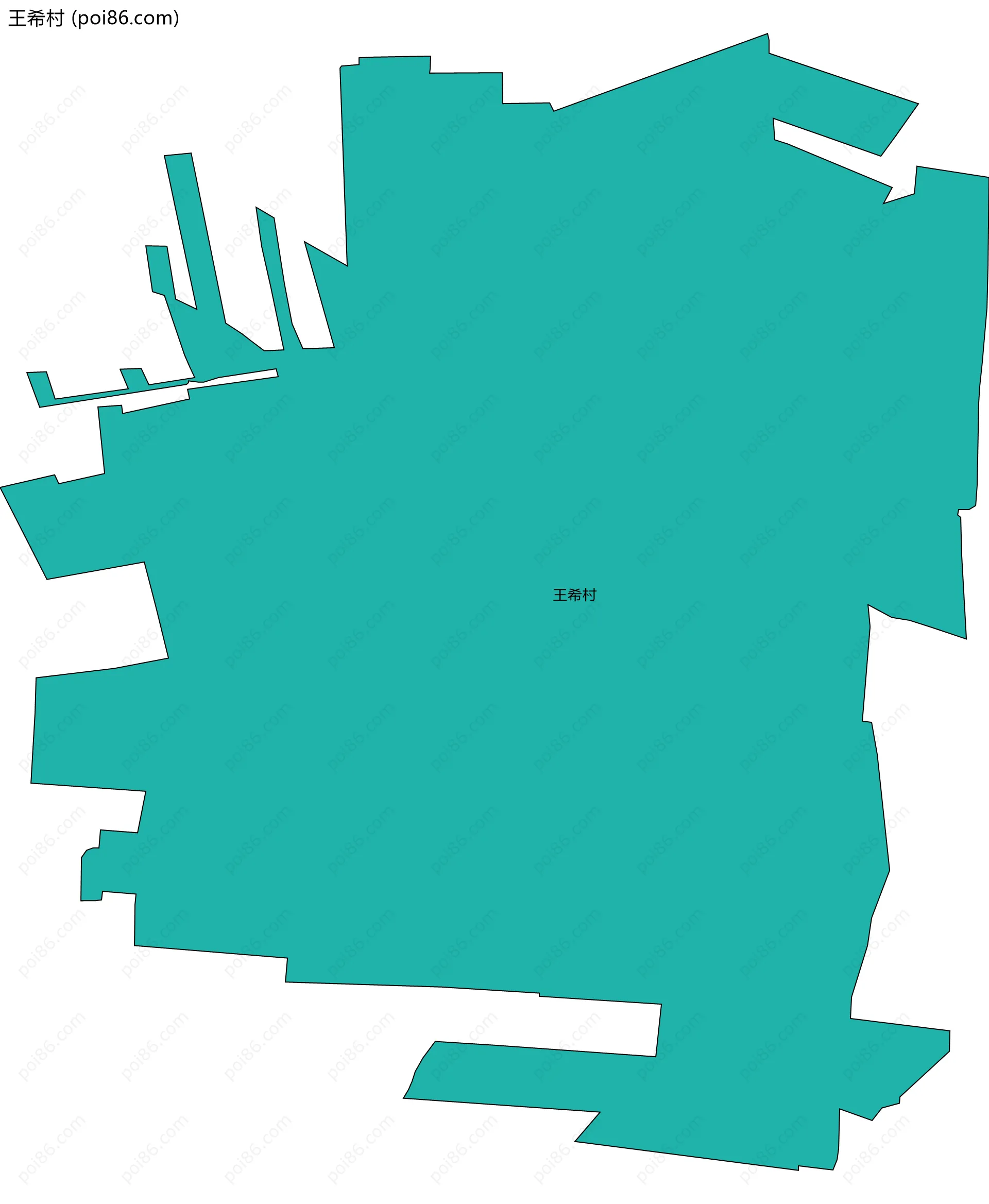 王希村边界地图