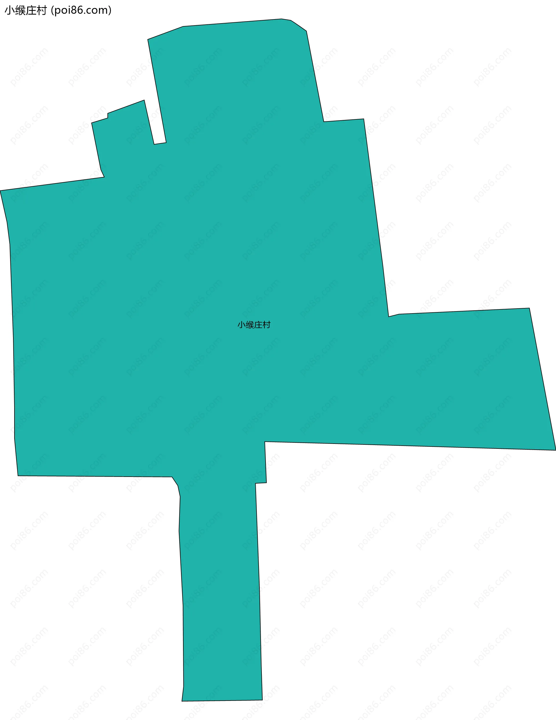 小缑庄村边界地图