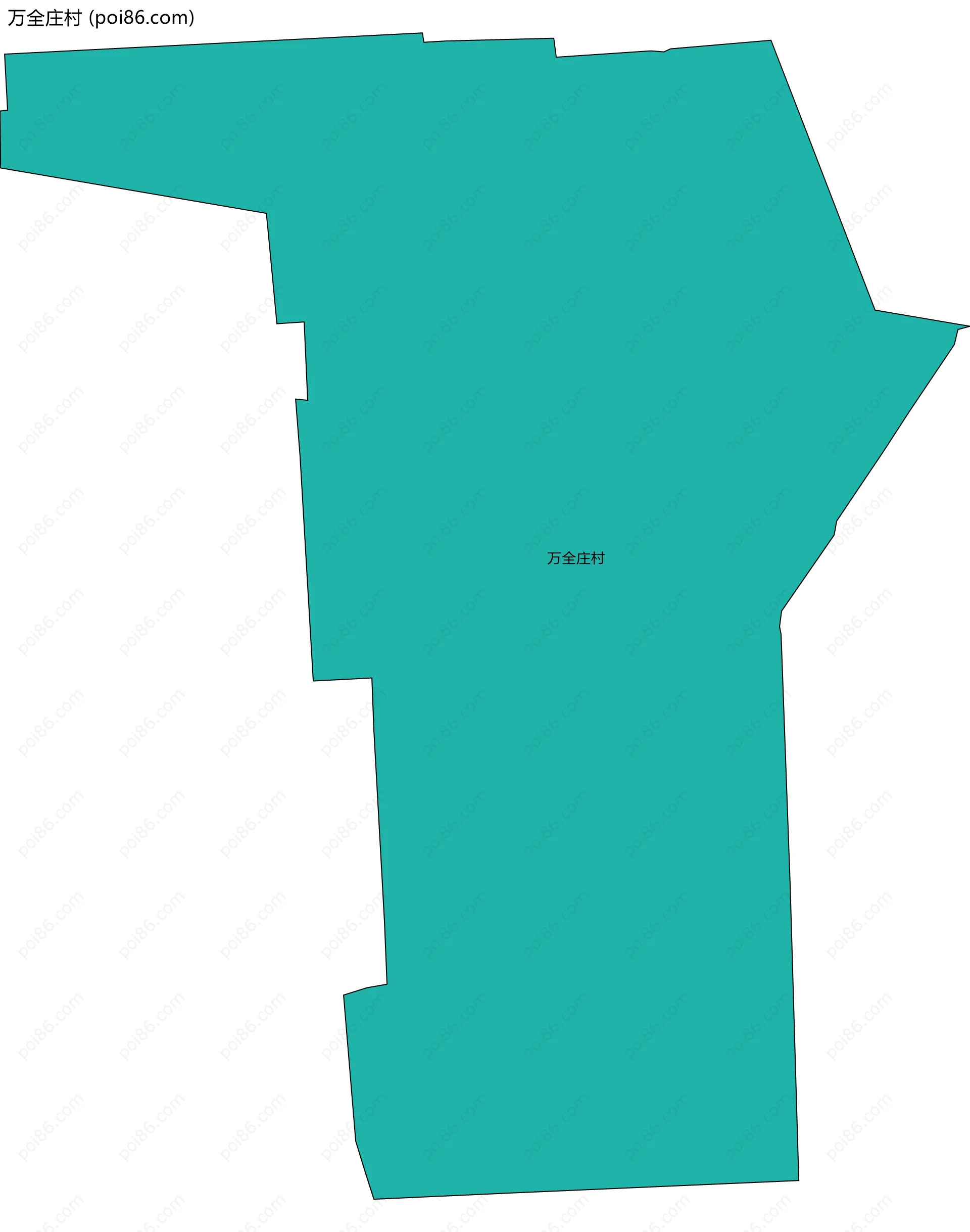 万全庄村边界地图