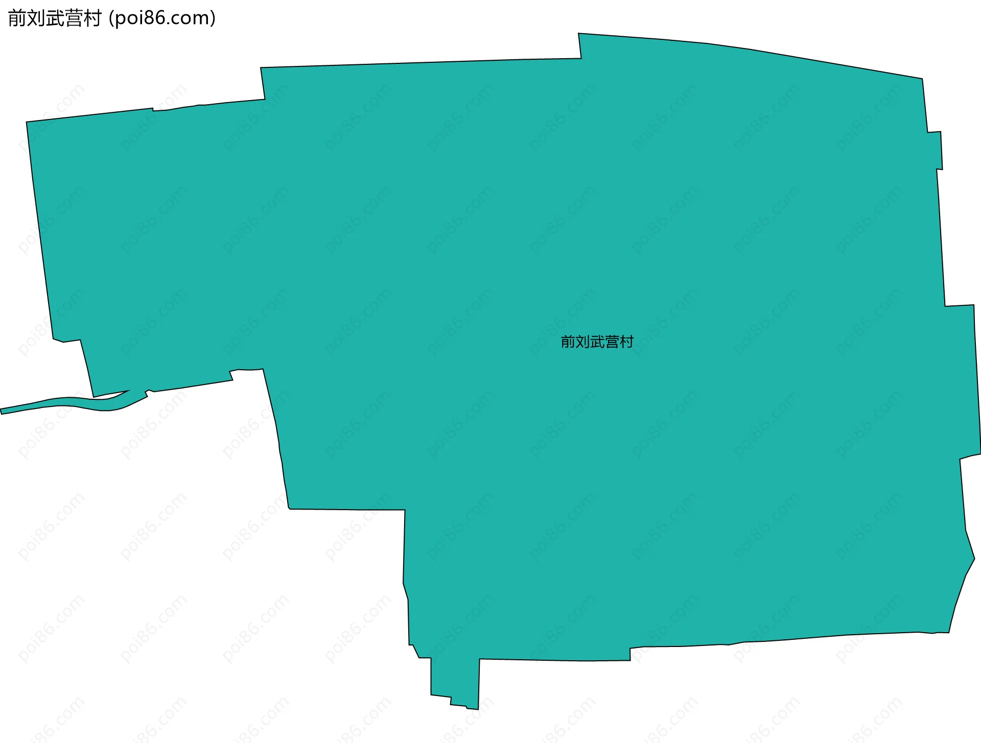 前刘武营村边界地图