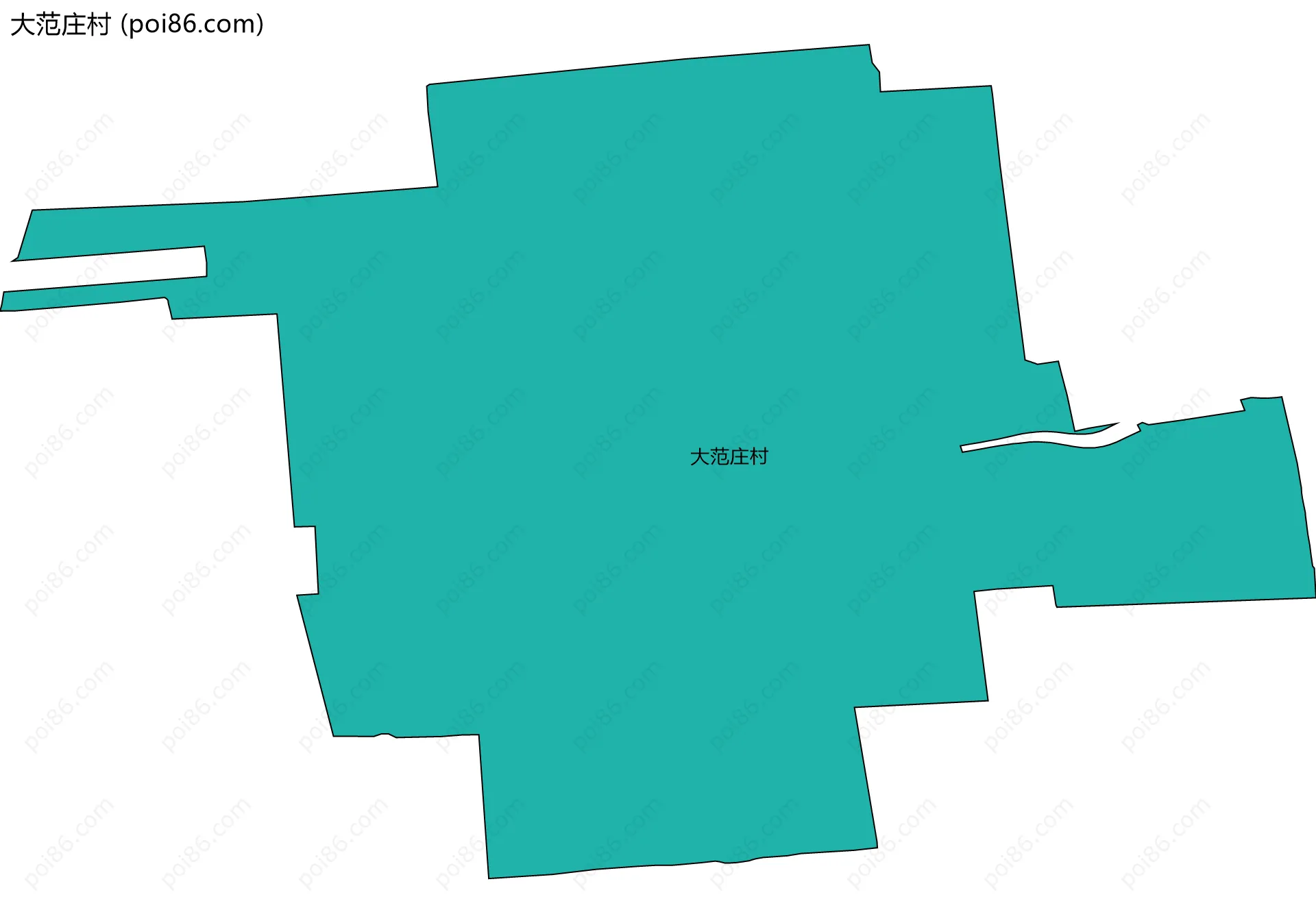 大范庄村边界地图