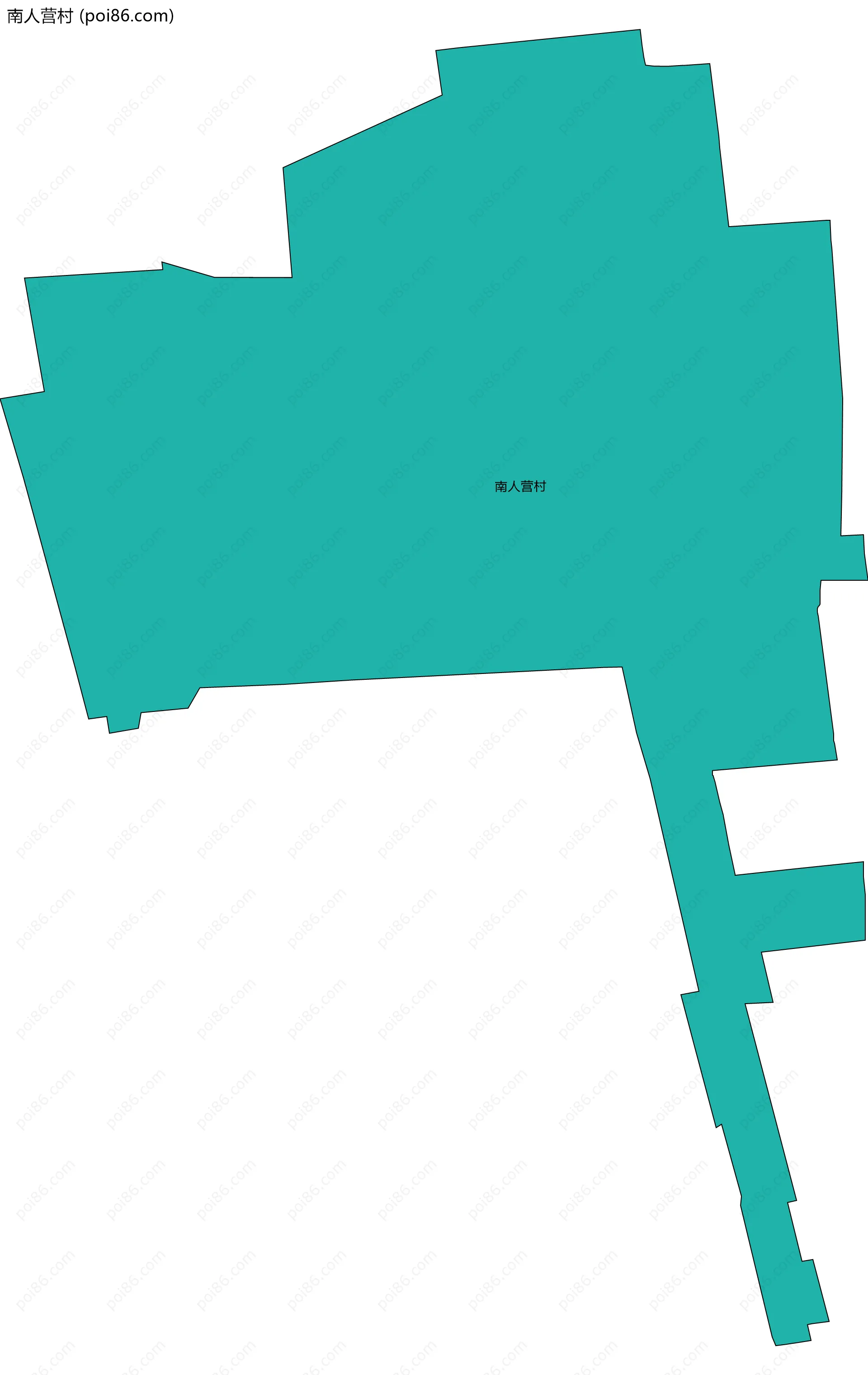 南人营村边界地图