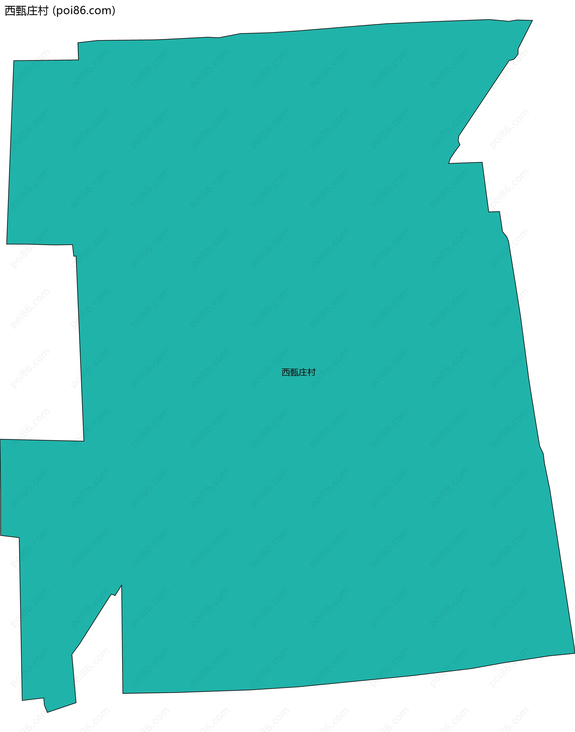 西甄庄村边界地图