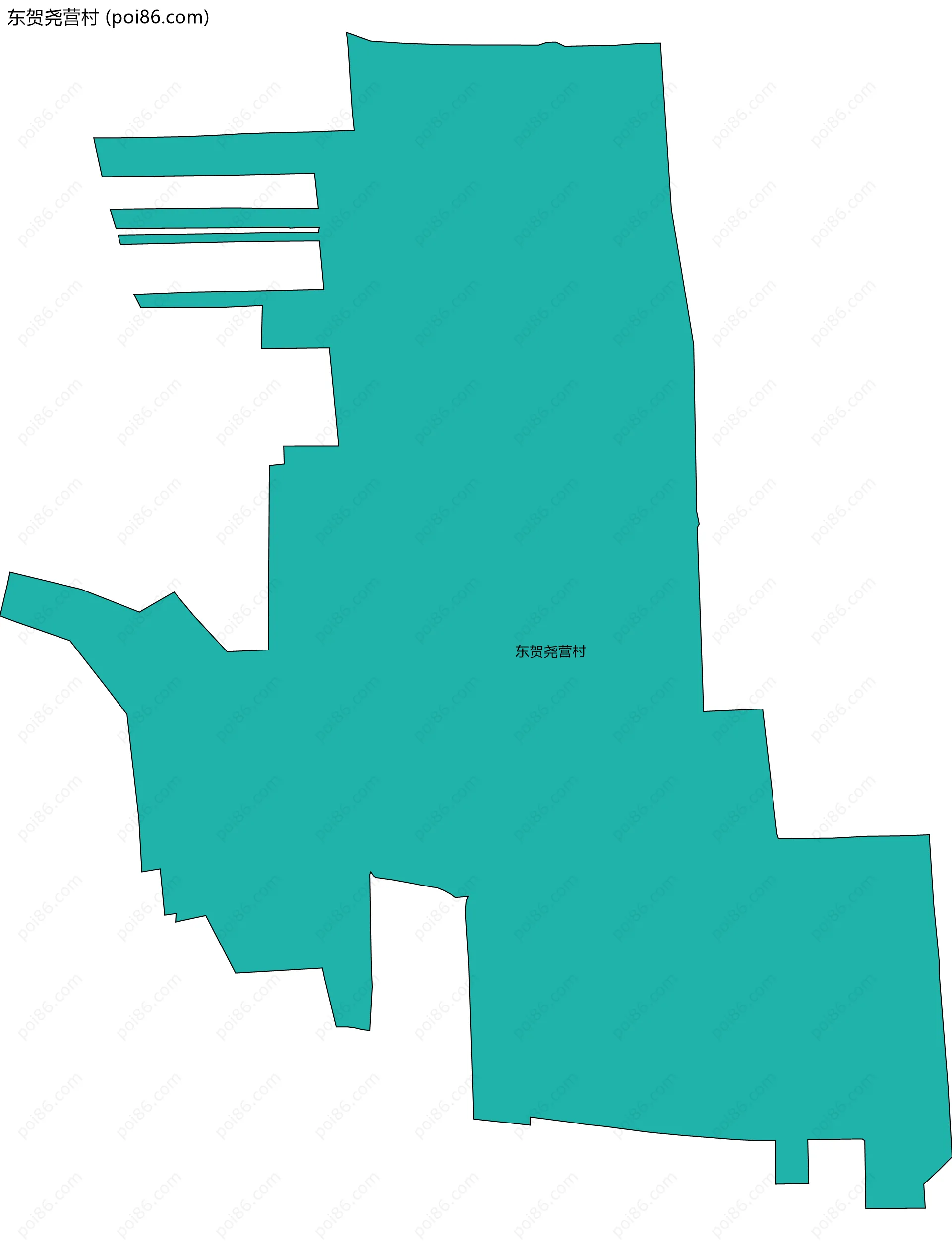 东贺尧营村边界地图