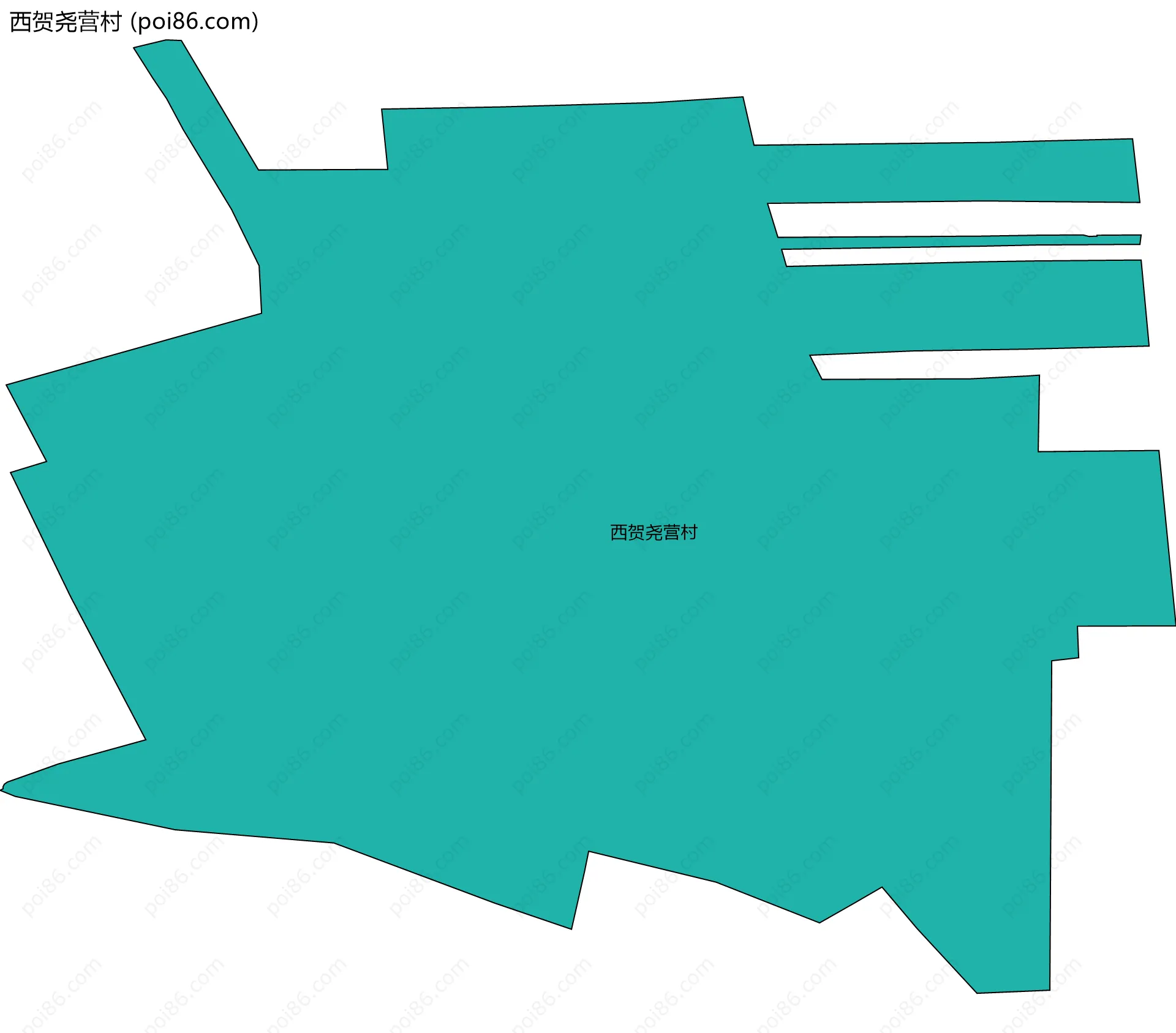 西贺尧营村边界地图