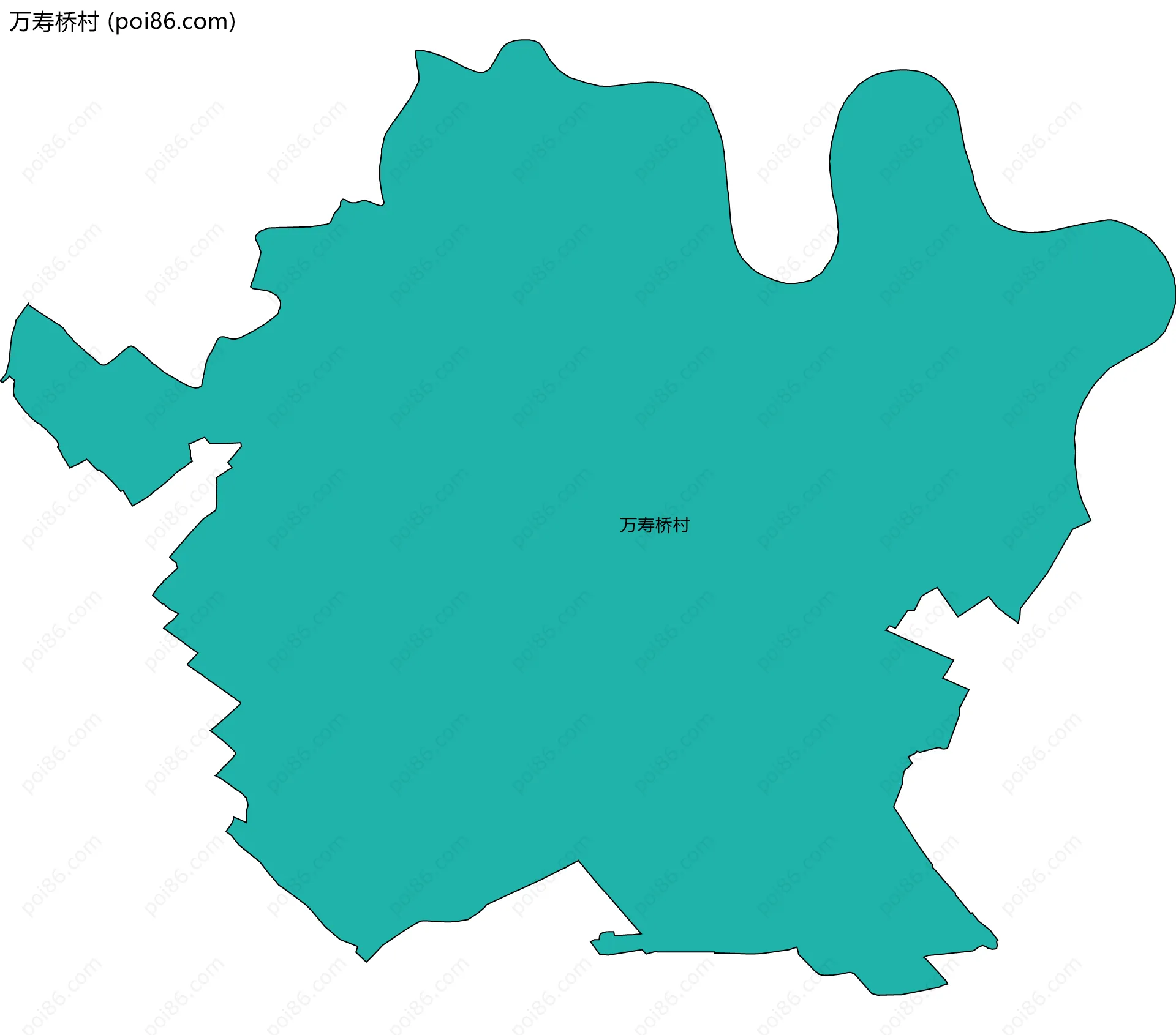 万寿桥村边界地图