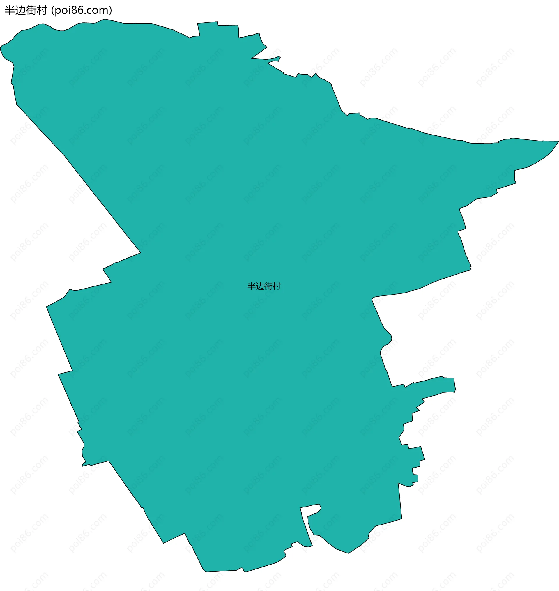 半边街村边界地图