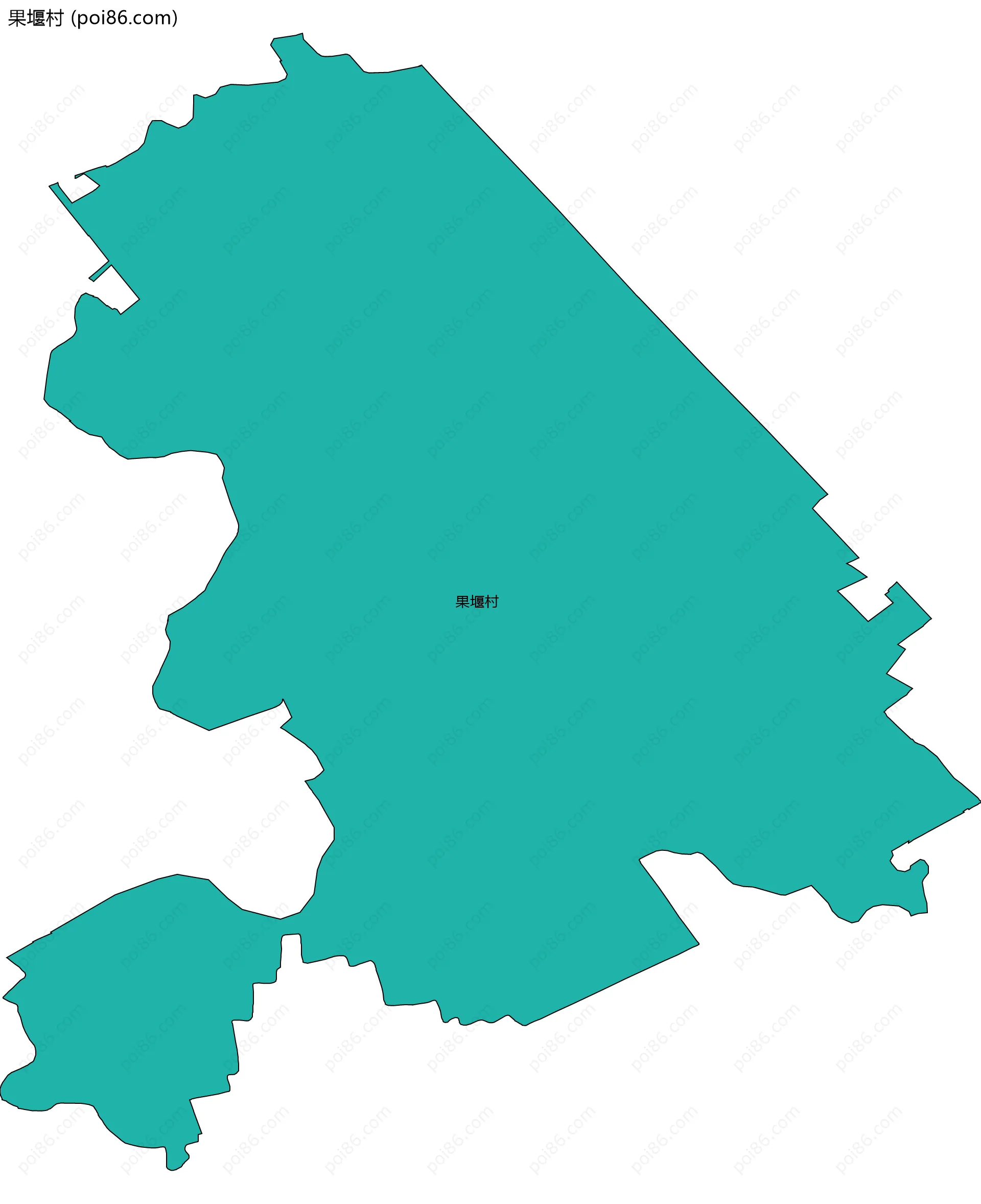 果堰村边界地图