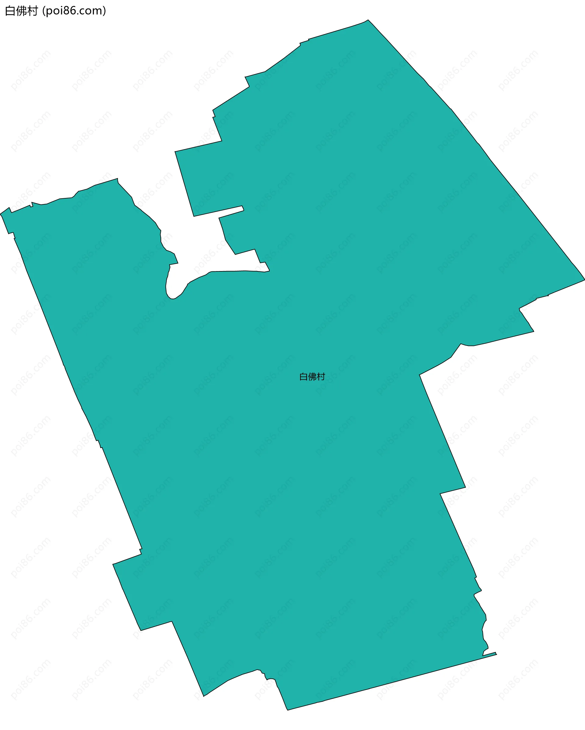 白佛村边界地图
