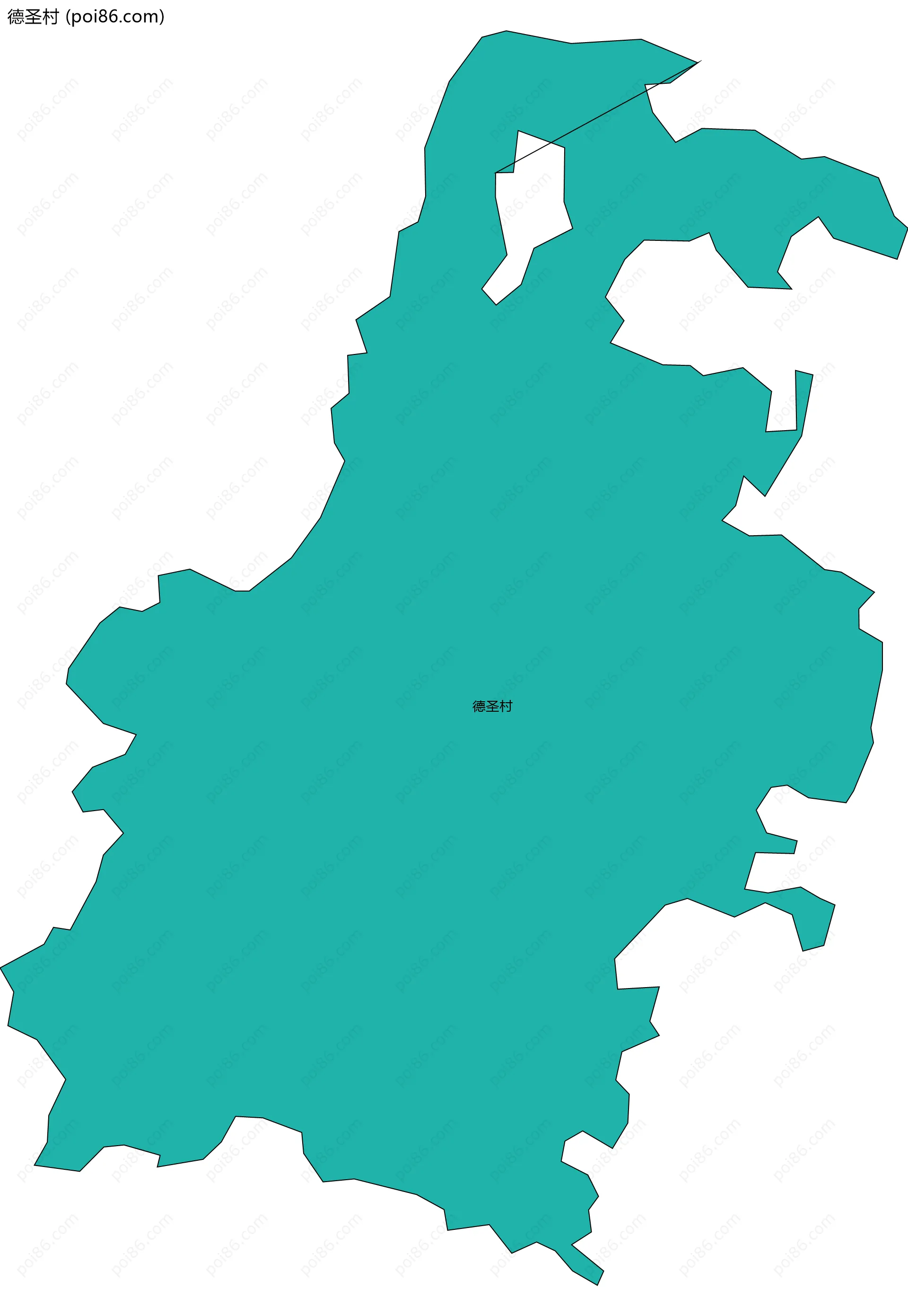 德圣村边界地图
