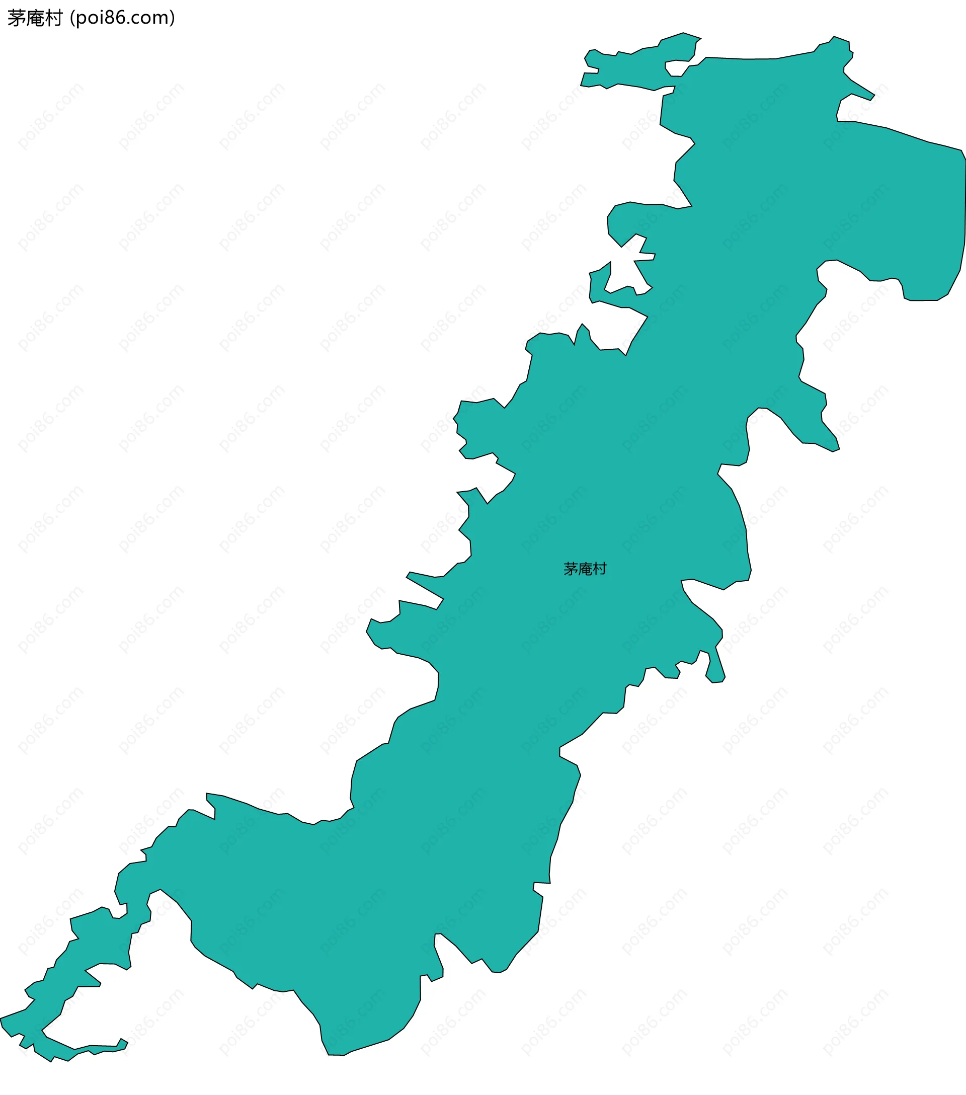 茅庵村边界地图