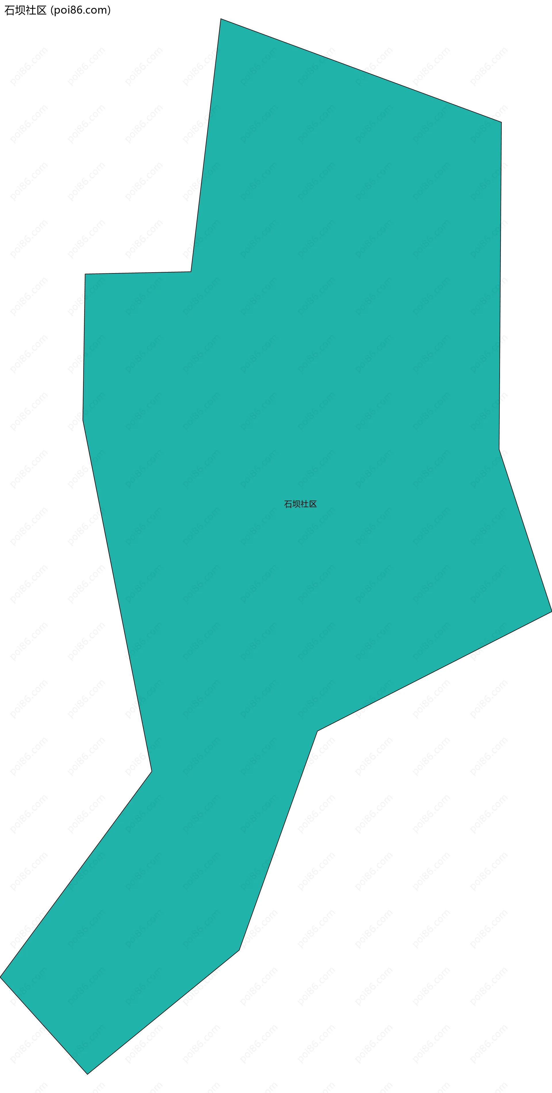 石坝社区边界地图