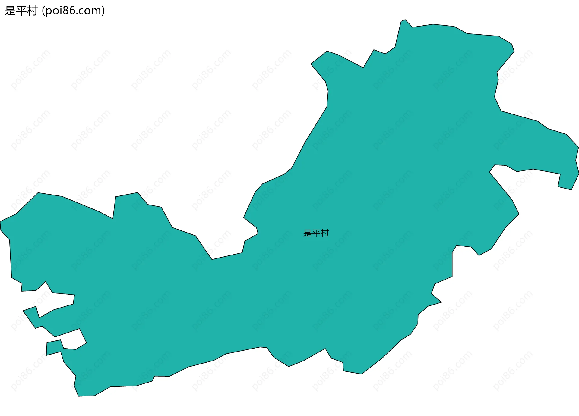 是平村边界地图