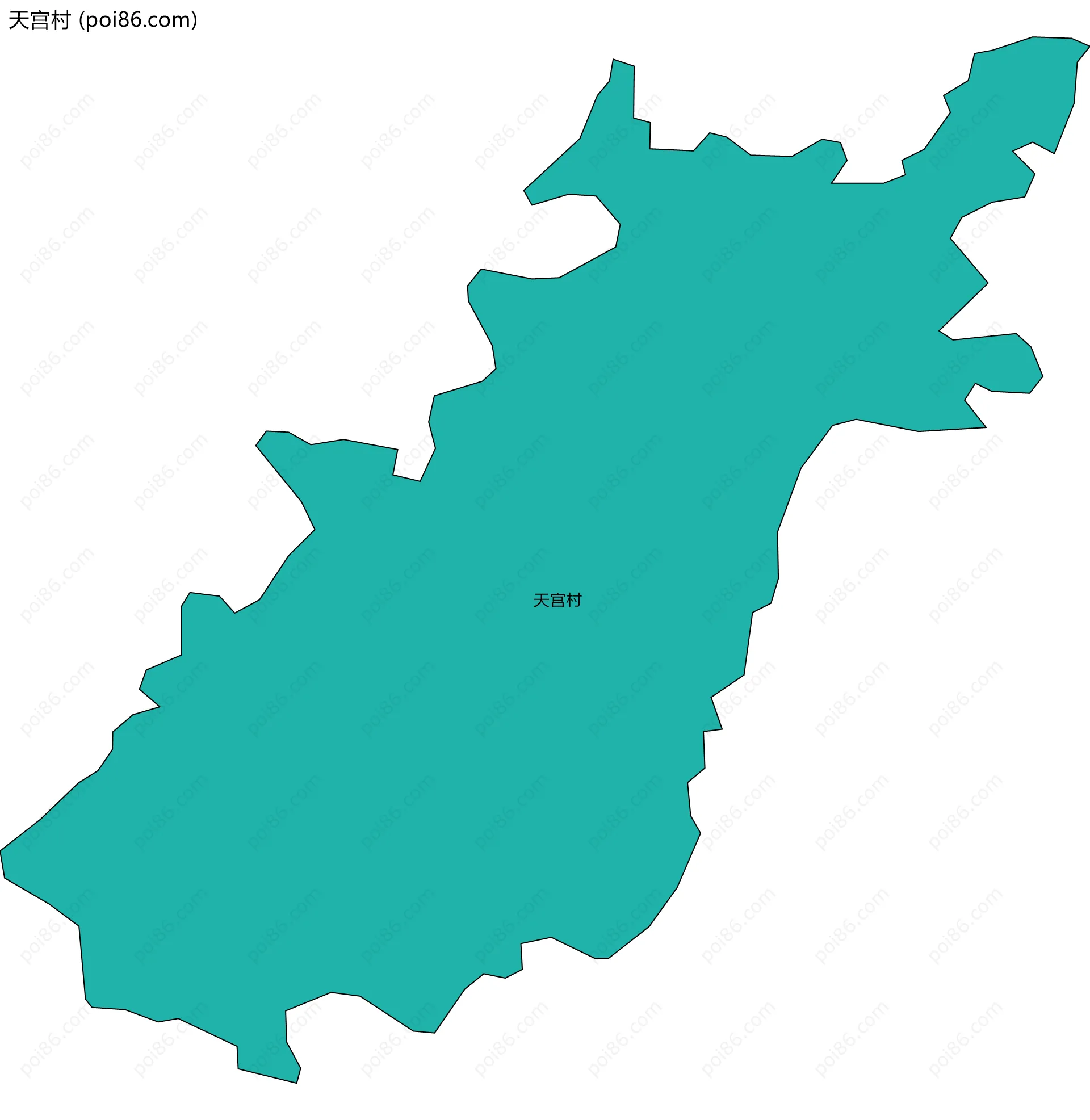 天宫村边界地图