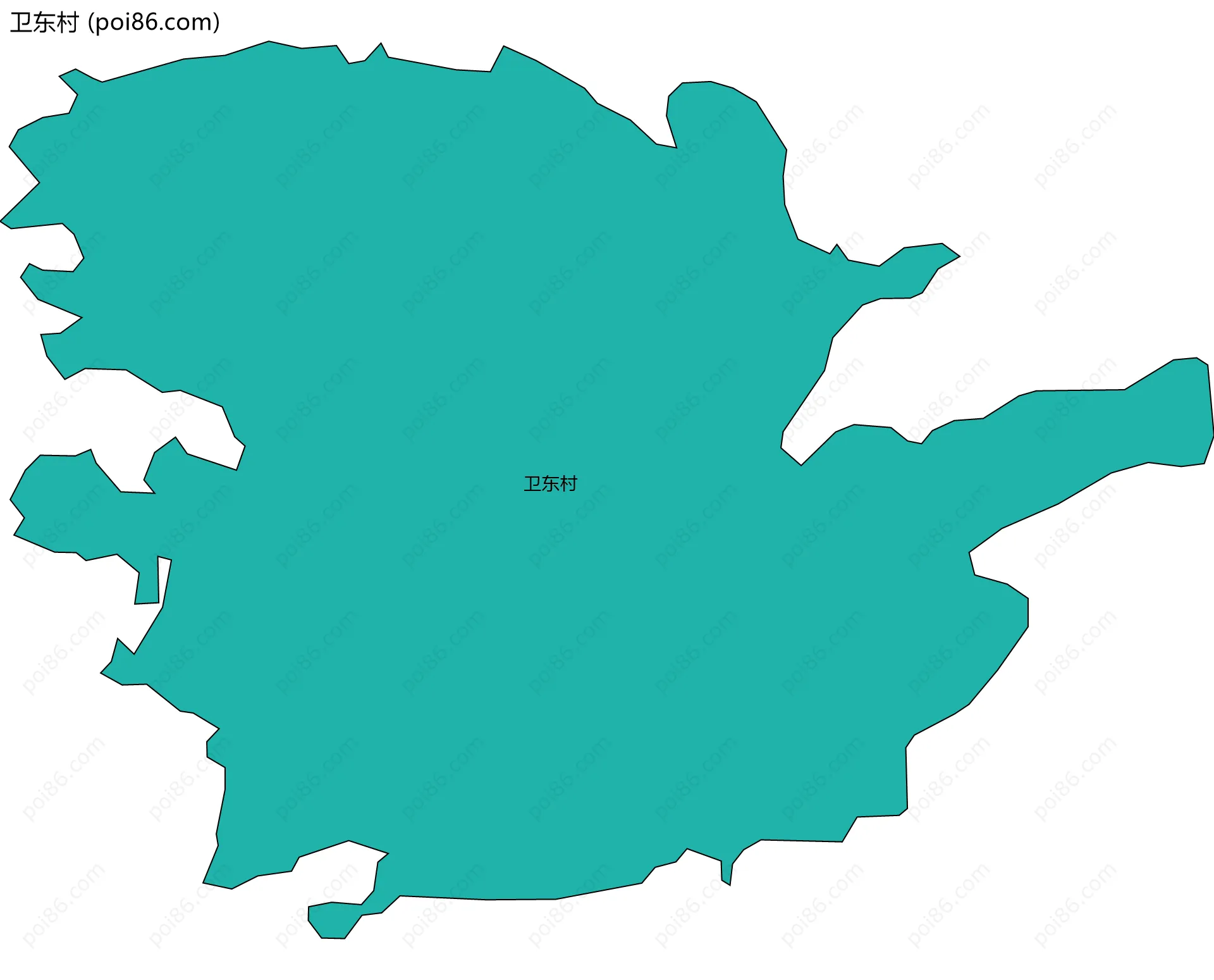 卫东村边界地图