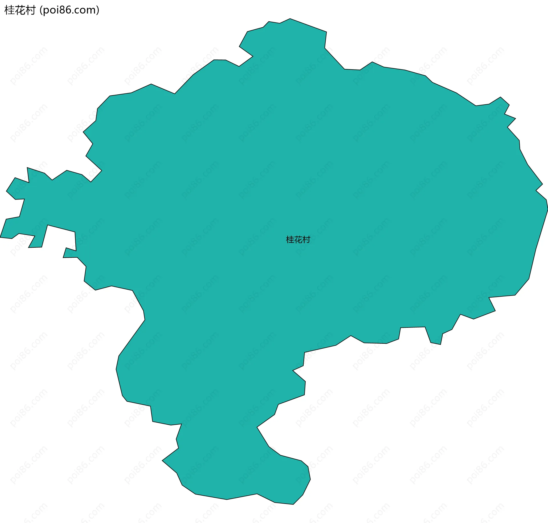 桂花村边界地图