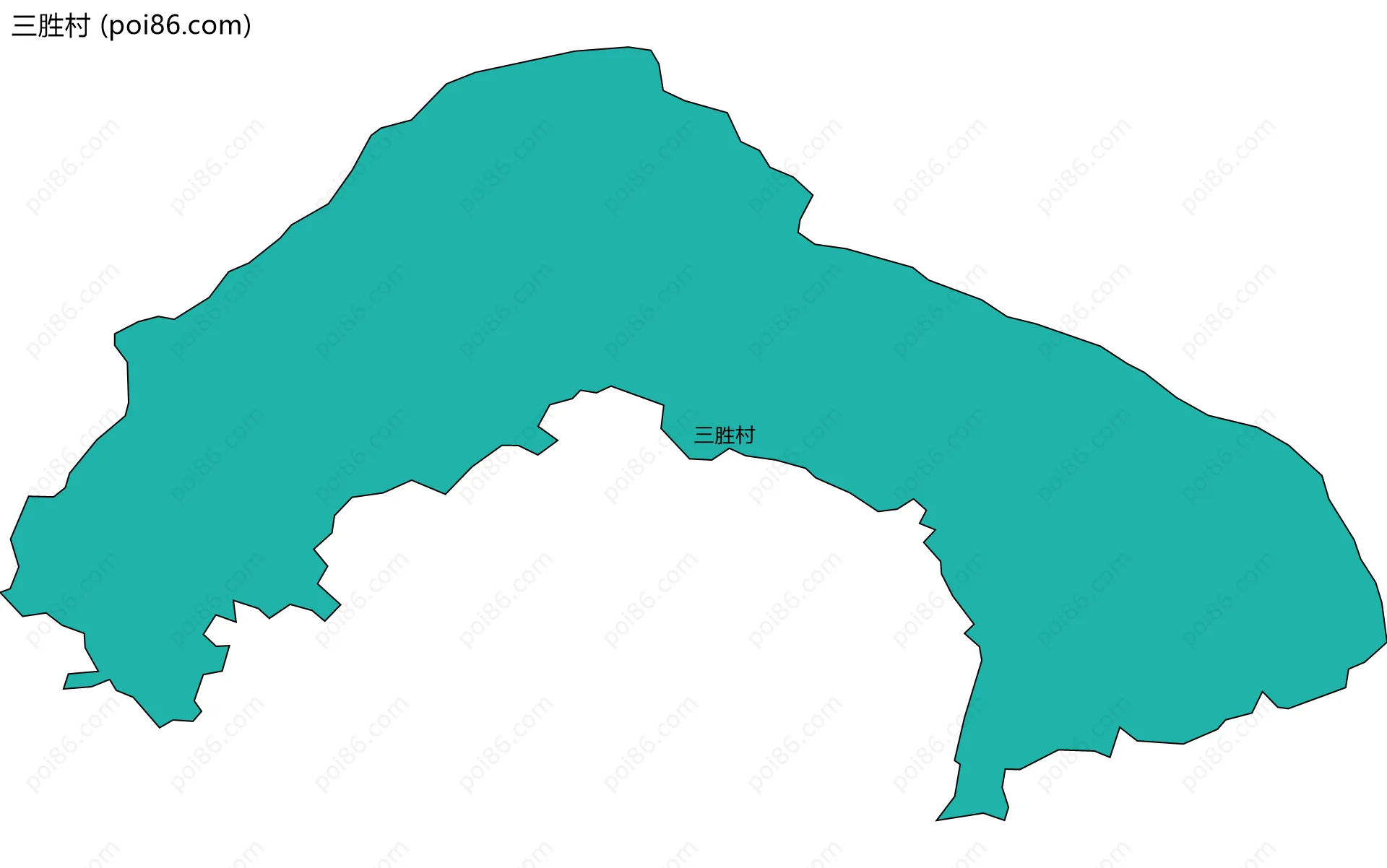 三胜村边界地图