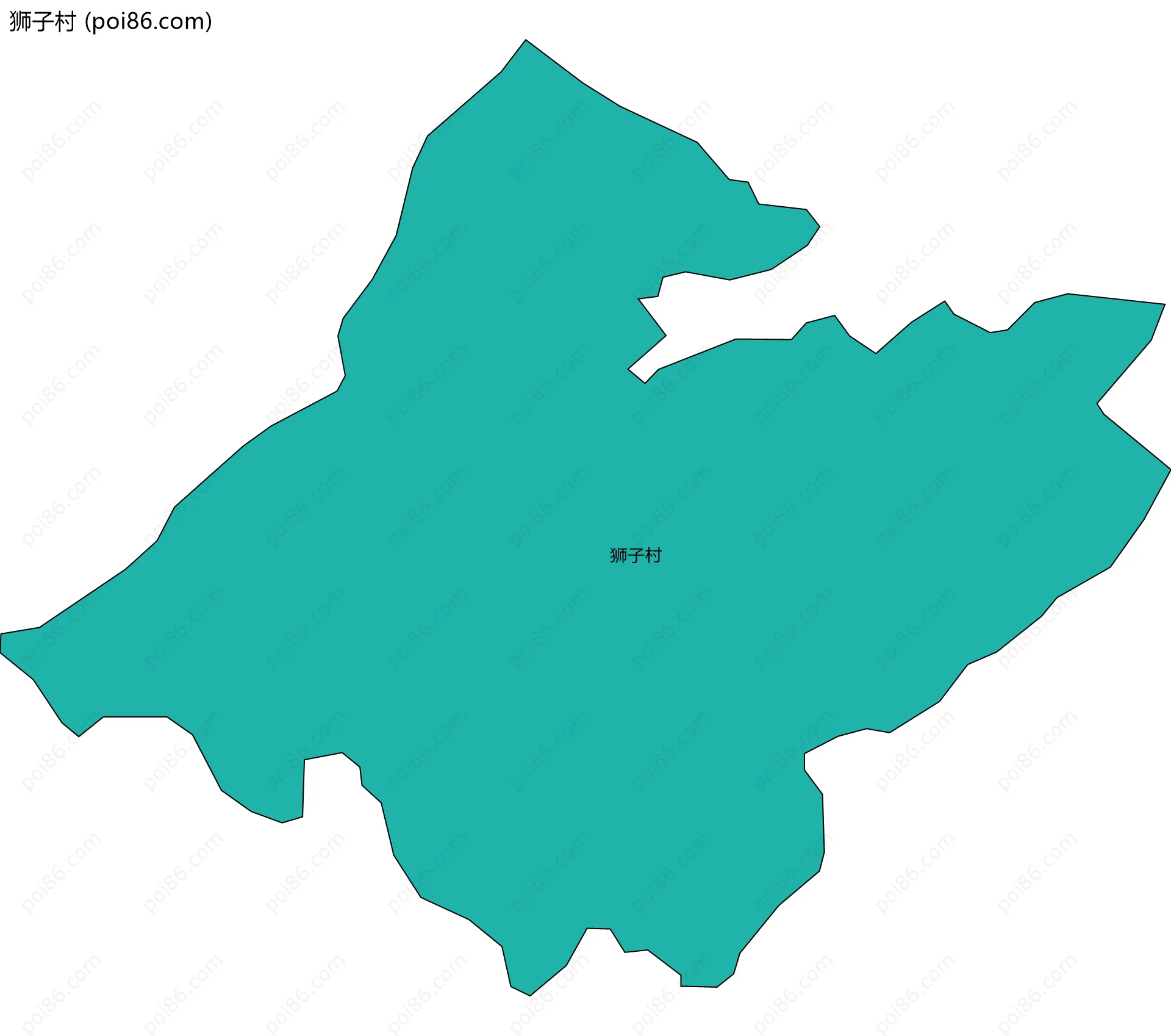 狮子村边界地图